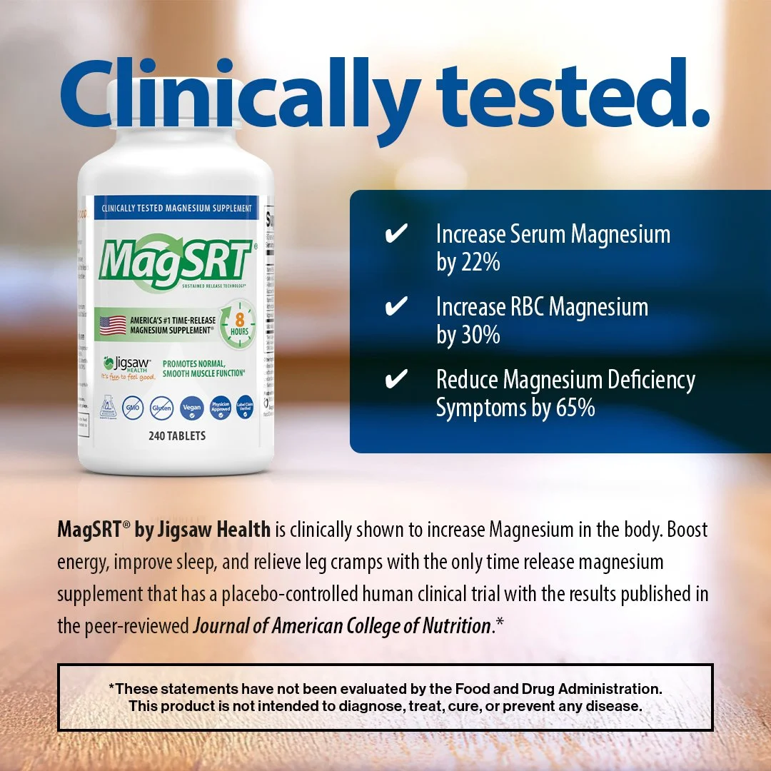 MagSRT®: Clinically Tested Time-Release Magnesium for Better Sleep, Energy, and Muscle Support