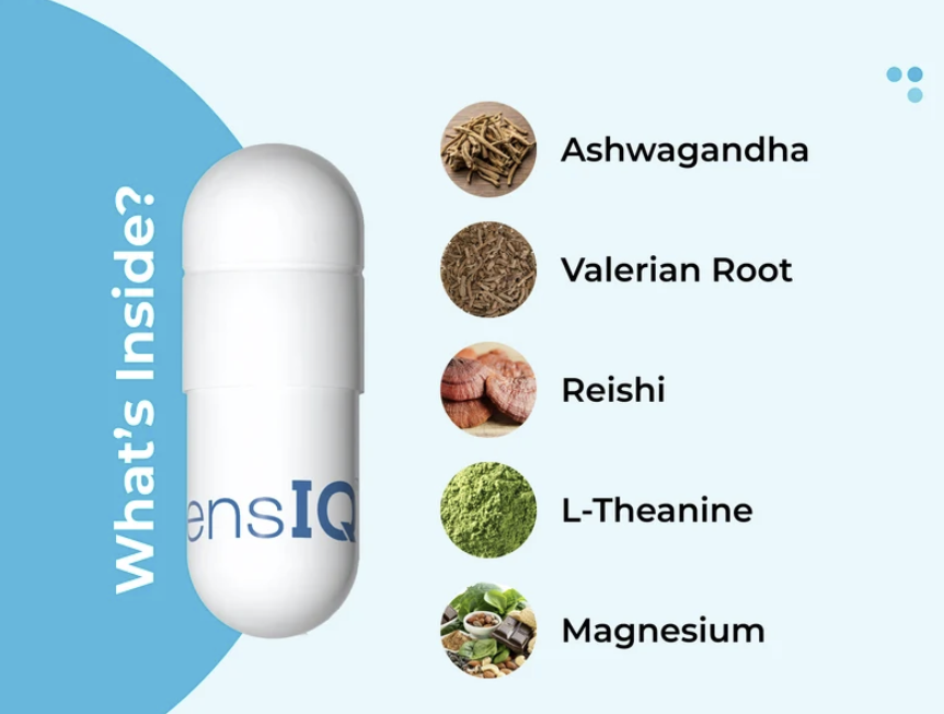 SensIQ Sleep, a melatonin-free sleep formula studied as a finished product.