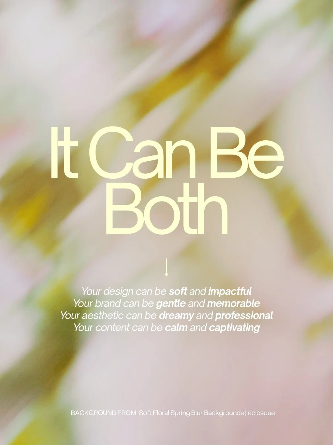 I used to put myself in such strict boxes.
Soft vibe? Must be cream/beige and barely visible. Bold? Has to be loud and in your face.

But lately I&rsquo;ve been choosing both.
I love the dreamy, the calm, the gentle, but I also love boldness, color, 