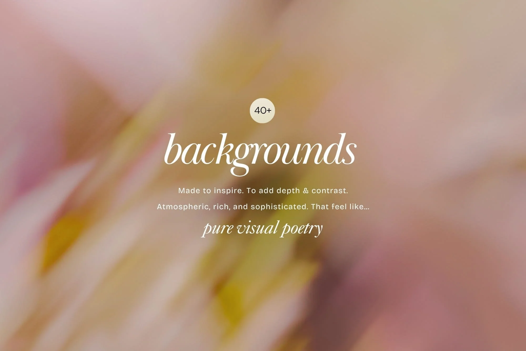 Romantic blurred floral background titled in soft pastel ochre and blush tones, designed for mindfulness, therapy, and aesthetic social media branding.