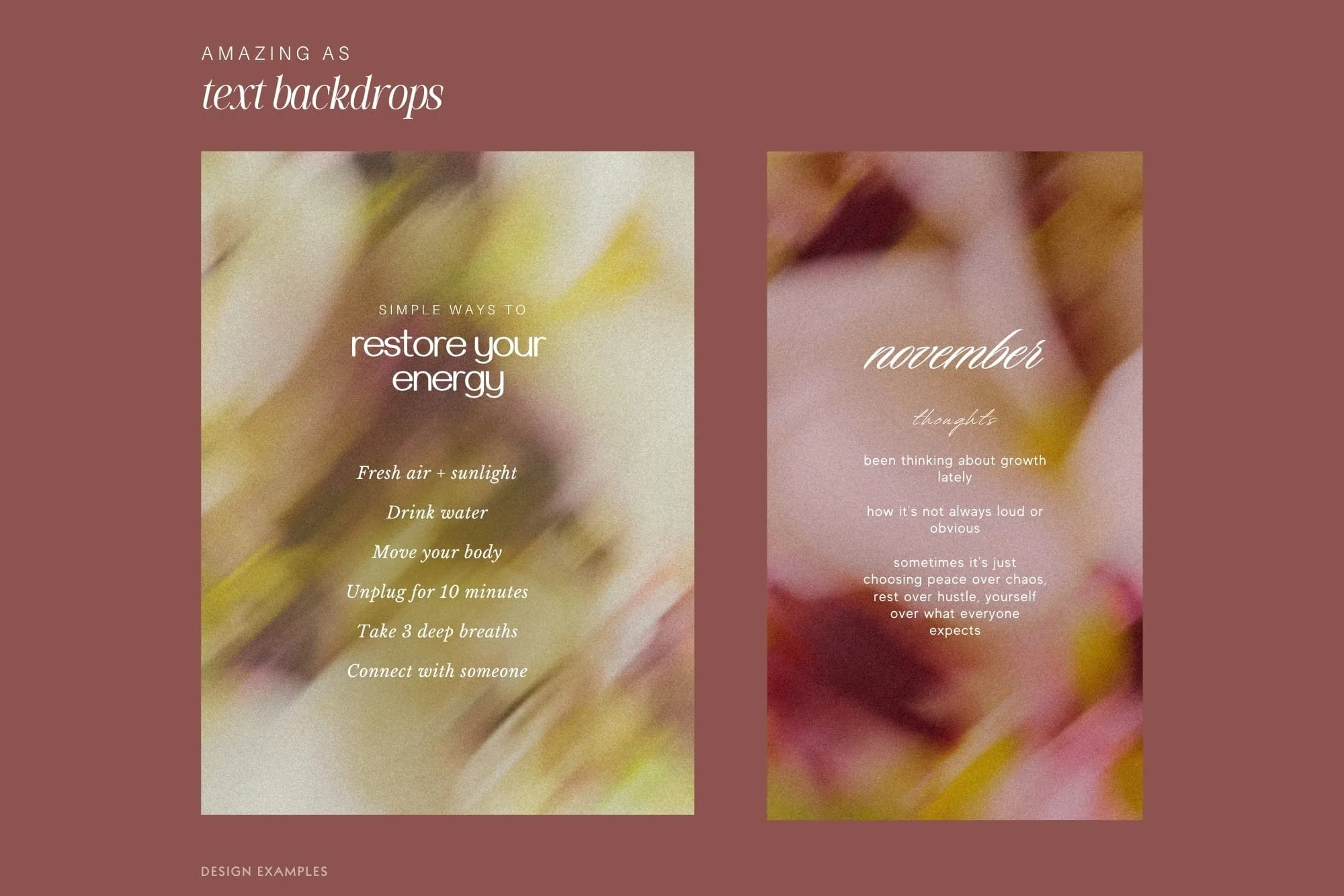 Aesthetic Instagram story backgrounds for wellness coaches, therapists, and psychologists, soft blurry floral digital paper for mindfulness quote posts and self-care content.