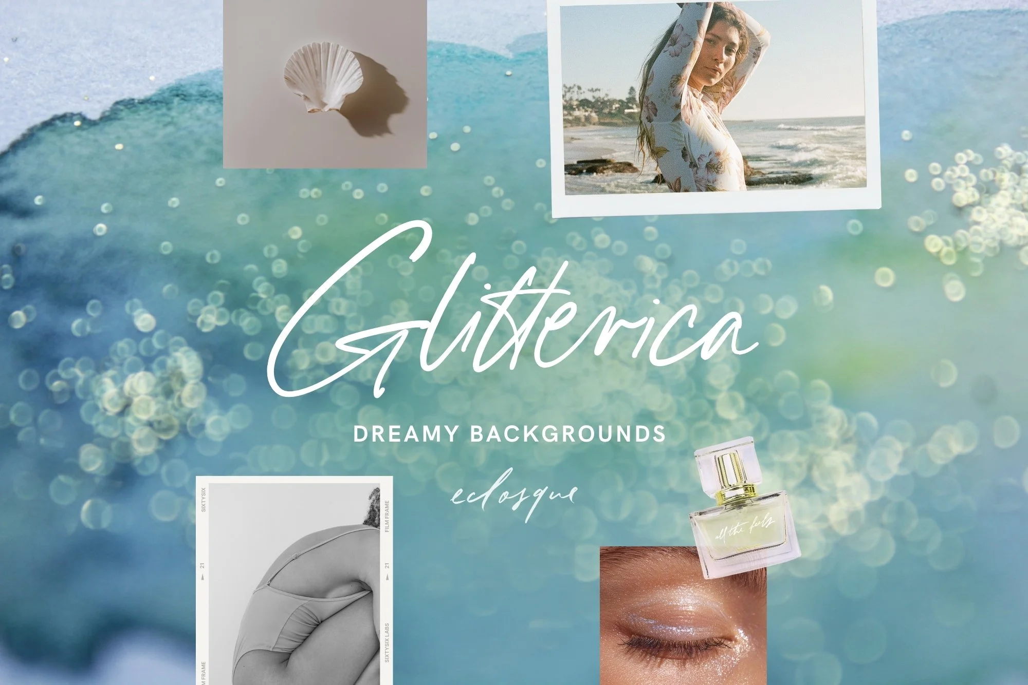 Soft Glitter Watercolor Backgrounds