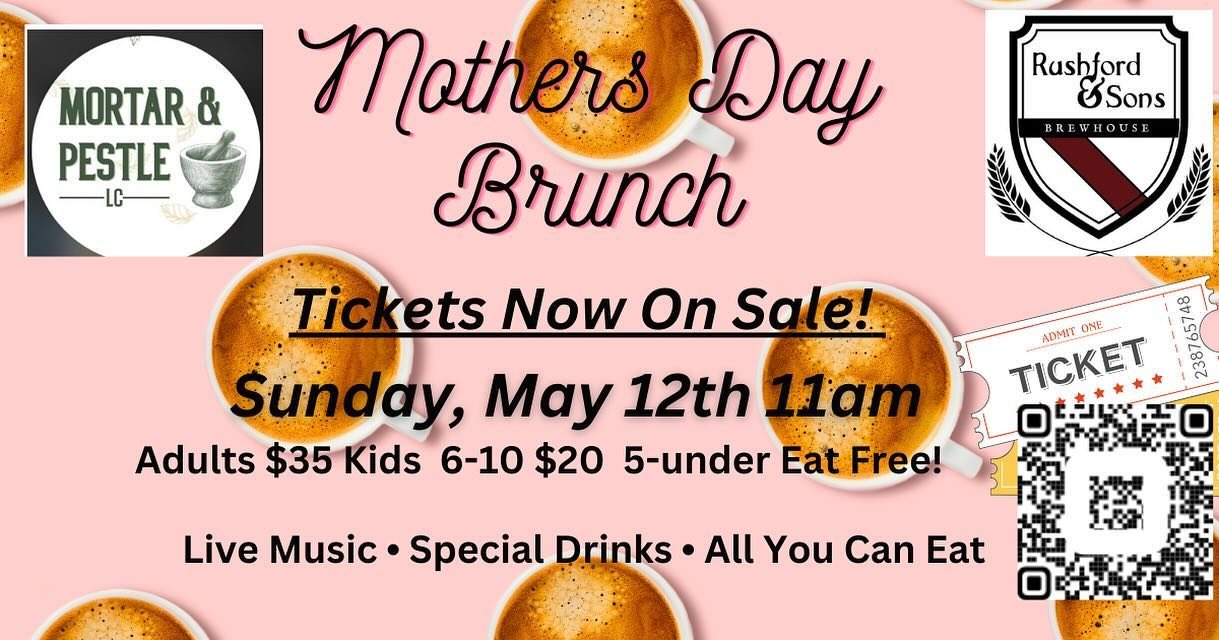 Treat the person who you call Mom! 
Mortar &amp; Pestle is going to be serving a special menu for those special ladies.  Tickets now on sale! (Link in bio)  #rasbrewhouse #uptonma #centralma #centralmabeer #beer #brewery #nanobrewery #craftbrewery #c