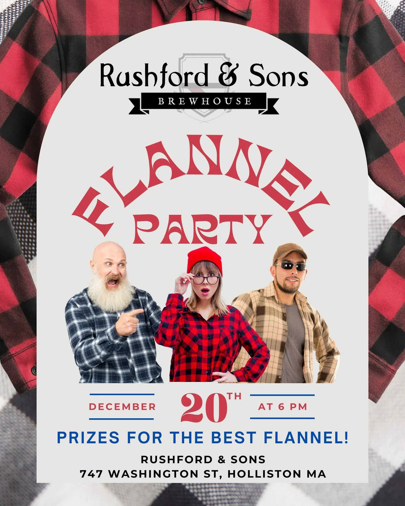 🍁 Who's coming to our FLANNEL PARTY tonight in Holliston?!?!? 🍁

The forecast is calling for perfect flannel weather, and we&rsquo;re ready to see just how creative you can get. Break out the bold, the cozy, the classic, or the totally unhinged&mda