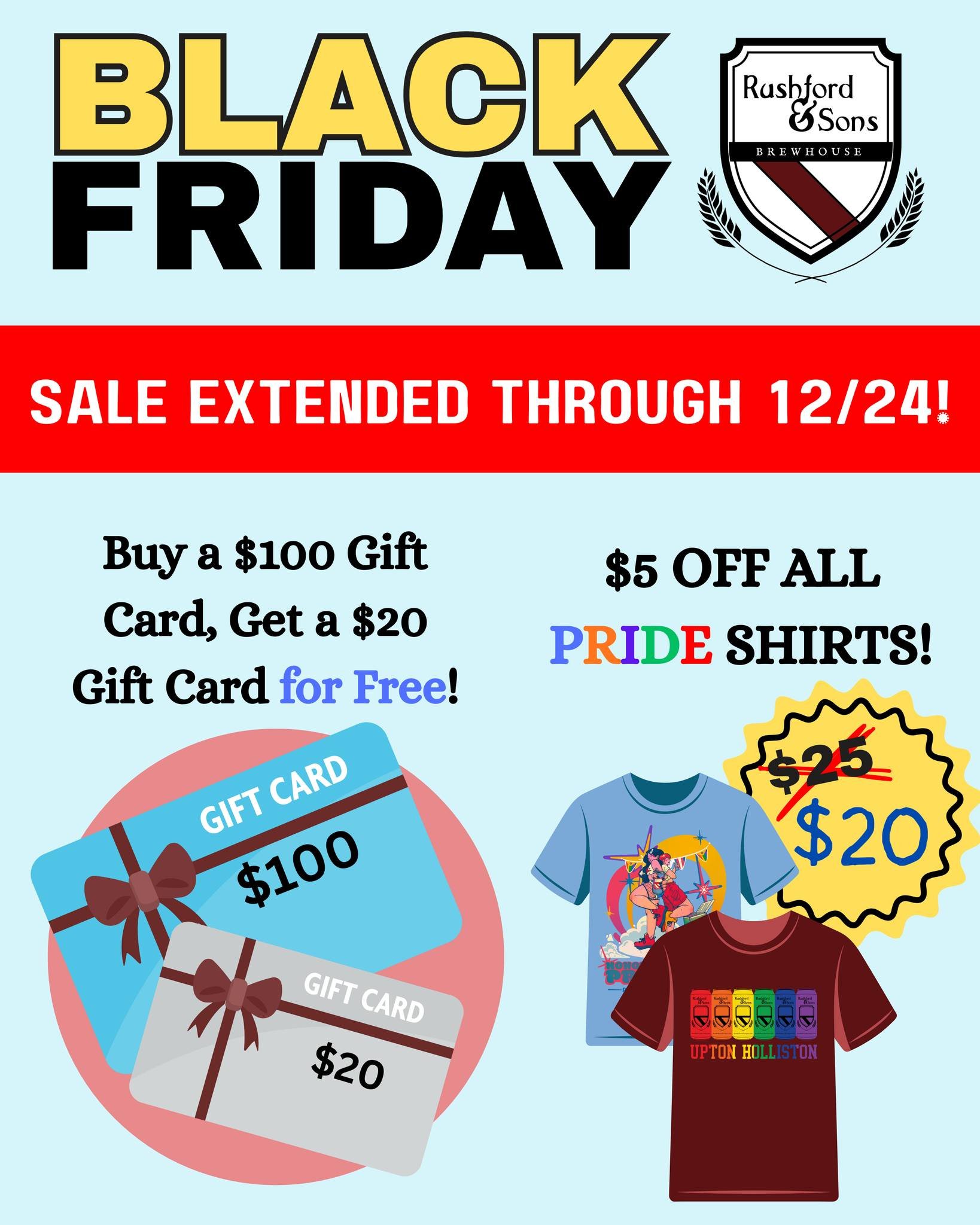 GUESS WHAT?!?!?!?!
Santa's butt.  Haha, come on...had to. 🤷&zwj;♀️

Actually, it's even better!  BOTH our brewery locations are open tomorrow, and there are still a few days to get in on our awesome gift card deal!!! Sure to be used and appreciated 