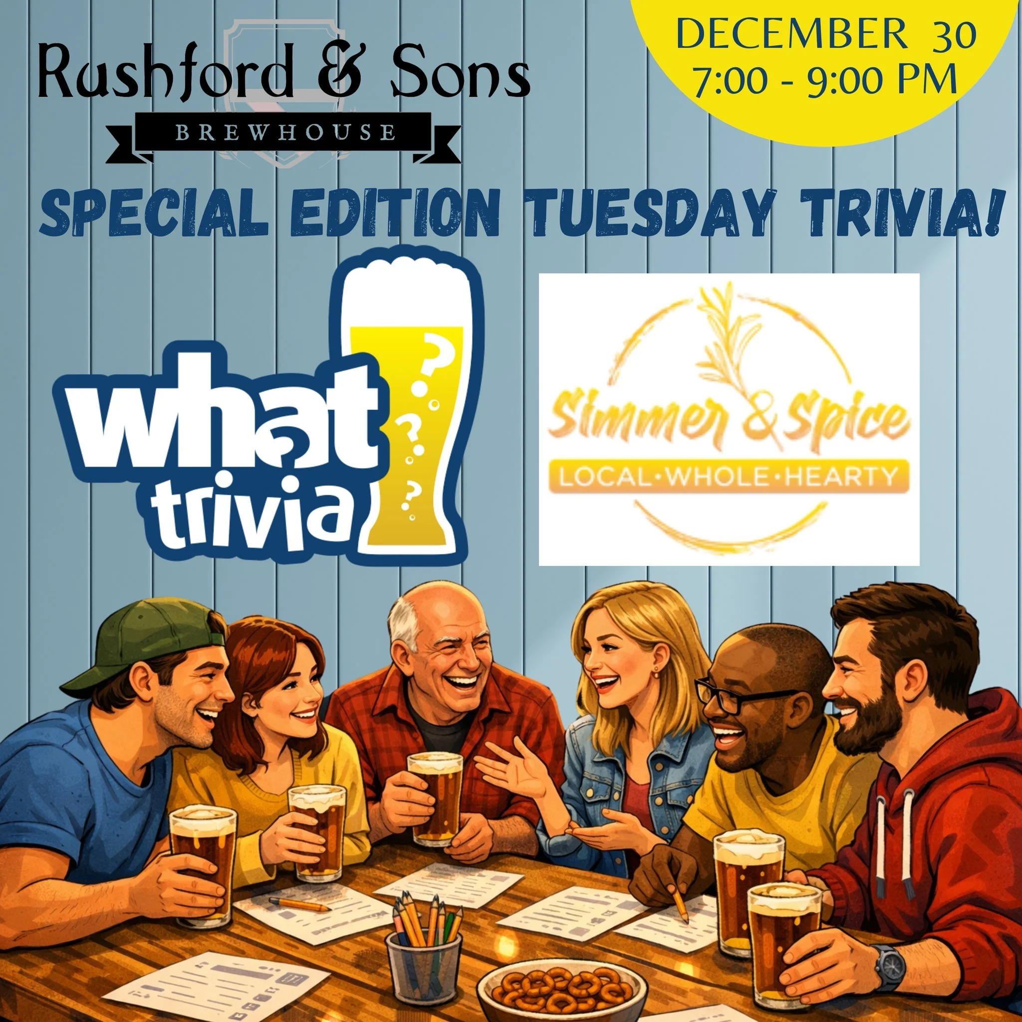 The holidays are over&hellip; exhale 😌

Join us in Upton tonight for a special edition of What Trivia&mdash;no gift wrapping, no rushing - just good questions, great beer, and even better company! Plus, we&rsquo;ve got Simmer &amp; Spice Food Truck 