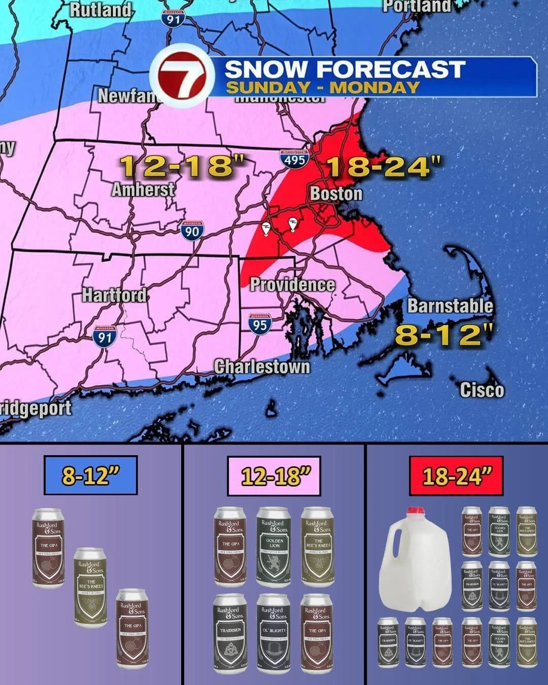 With the snow rolling in we want to ensure you&rsquo;re prepared - don&rsquo;t get stuck in the snow without the proper provisions!!! 😂 

Image Credit: Adam K.