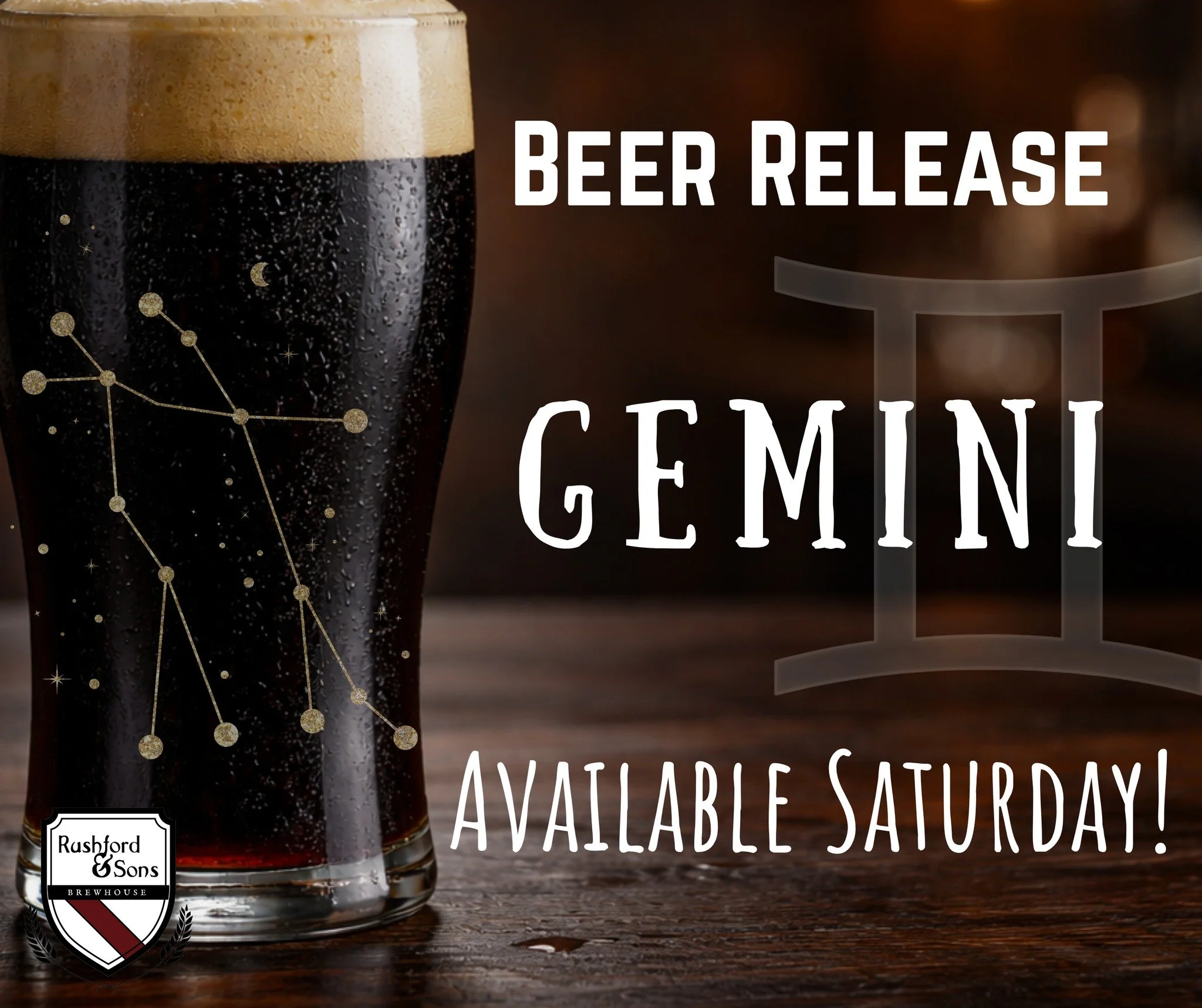 NEW BEER RELEASE:

Meet Gemini ♊&mdash; our take on a classic Schwartzbier (dark lager) that proves you can&rsquo;t judge a beer by its color. Brewed with Tettnanger hops, it's dark and mysterious in the glass&hellip;but it drinks way lighter than it
