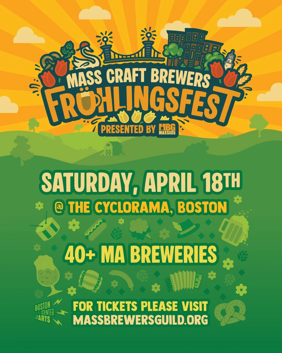 Do you love beer? Yeah&hellip; same 🍻

Now imagine 40 Massachusetts breweries all in one spot. That&rsquo;s not just a good time&mdash;that&rsquo;s a clear your Saturday immediately kind of situation.

Mass Craft Brewers Fr&uuml;hlingsfest is going 