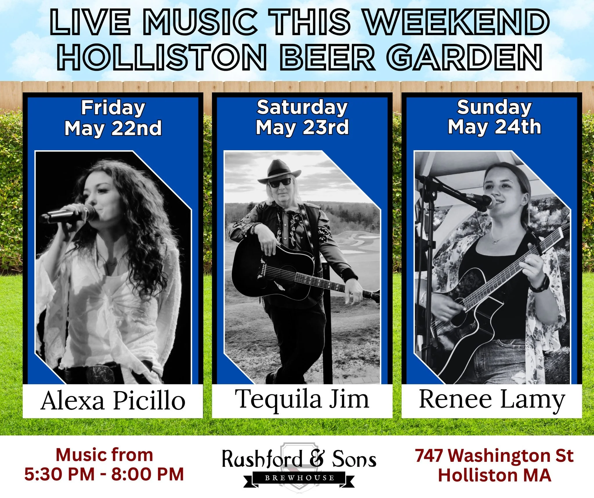 We LOVE live music and giving local artists an opportunity to shine! 

Check out this weekend's amazing talent in Holliston and Upton! 🎶🎤🎸