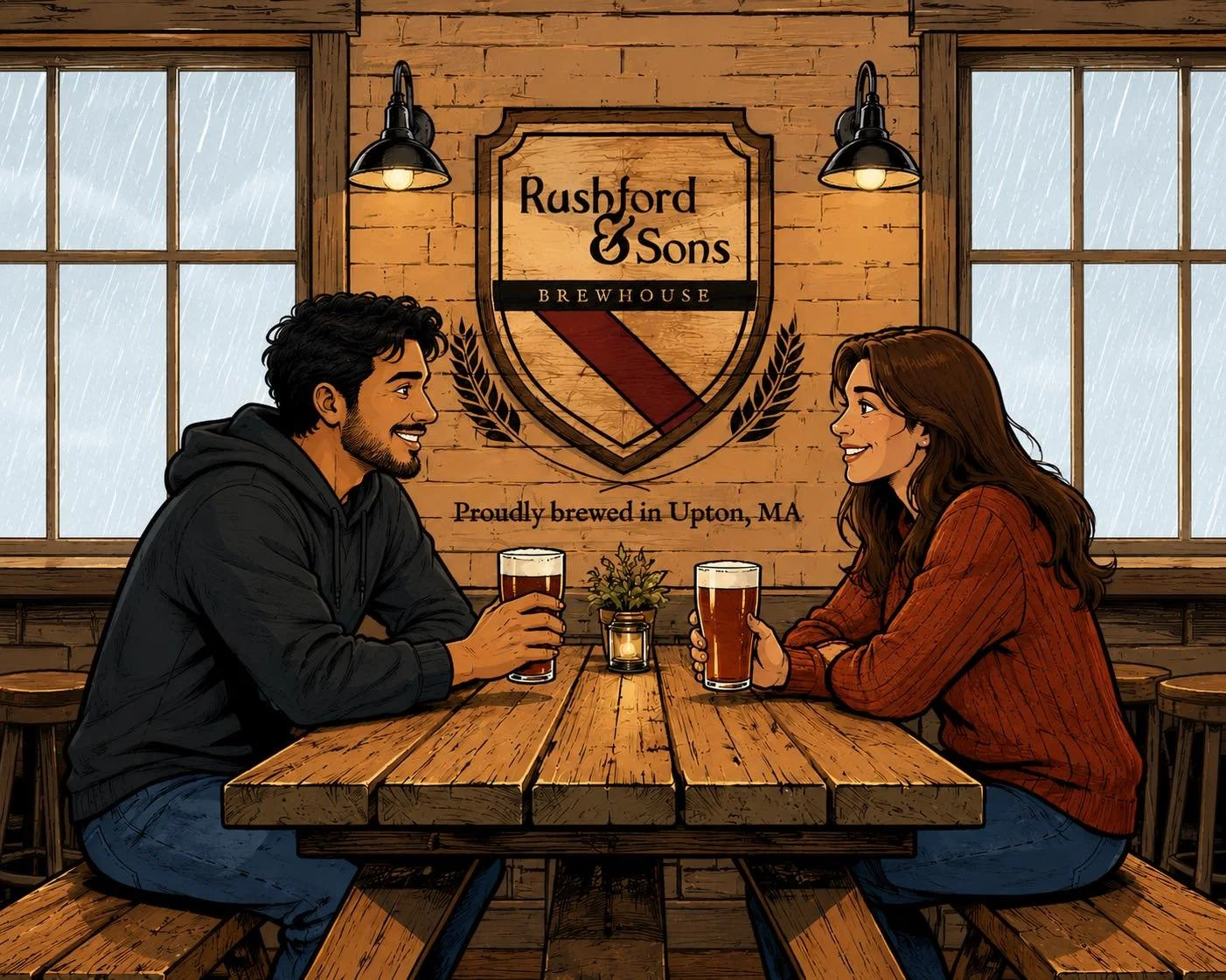 Yeah, it&rsquo;s pretty gross outside&hellip;but it&rsquo;s warm, dry, and cozy inside our taprooms! Come enjoy a couple of pints, play some cards or board games, and get out of the rain! 

Both spots open 12-8 PM. 🍻 

#rainyday #brewery #beer #sund