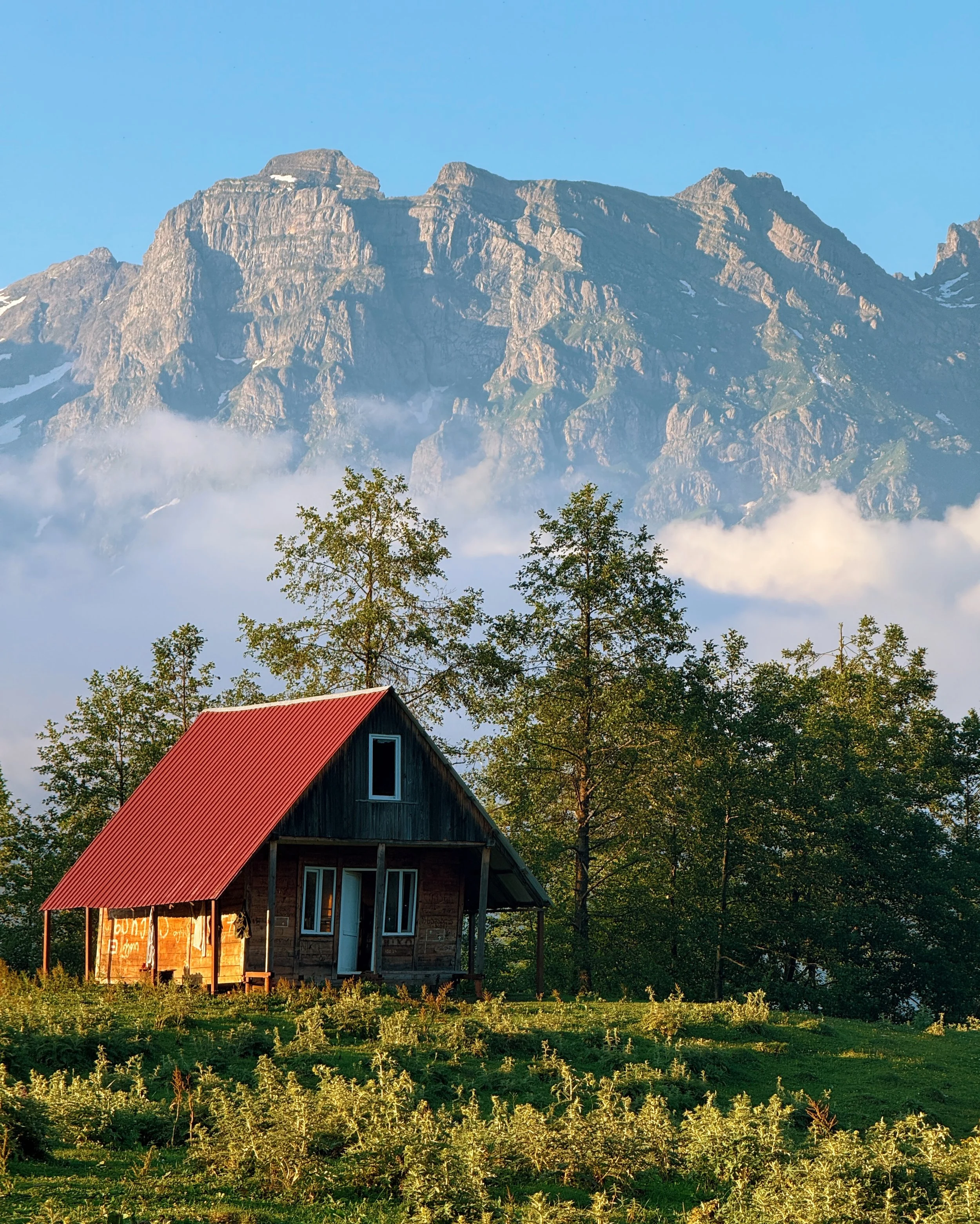 Mountain hut in Svaneti, Georgia