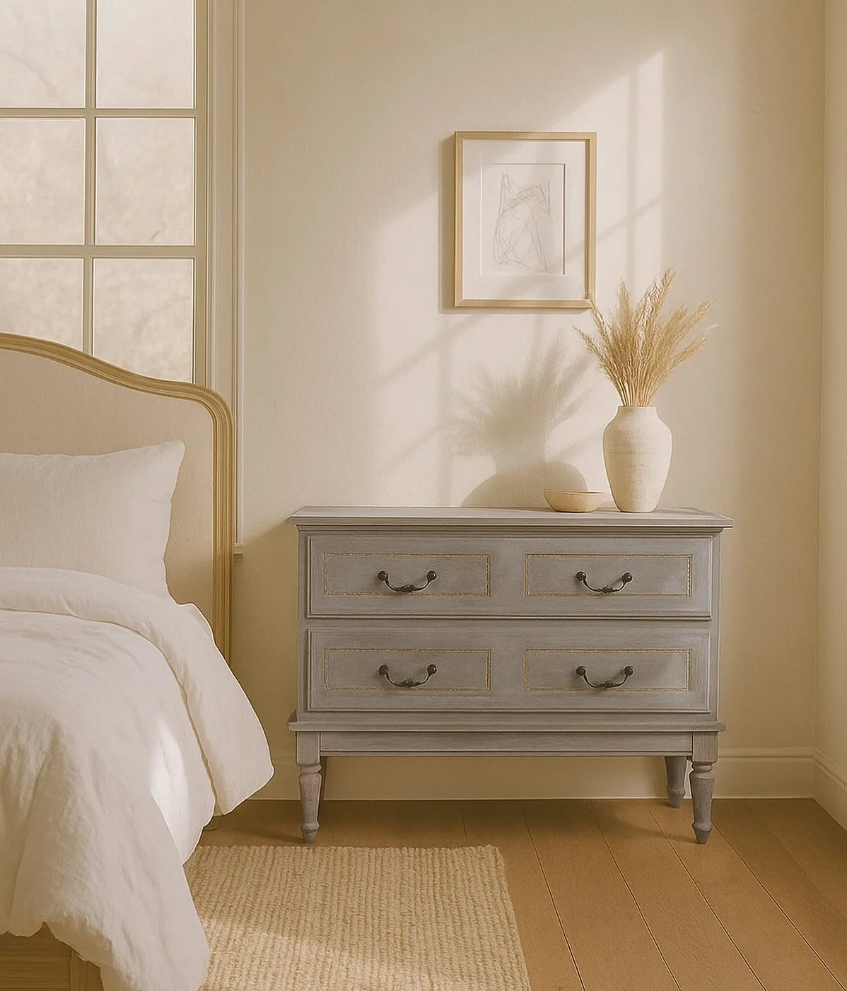 Understated elegance, timeless appeal. The Camus Dresser balances classic form with soft, artisanal texture&mdash;bringing a refined serenity to any space. A piece designed to anchor the room with quiet sophistication. ✨

#BlissStudio #CamusDresser #