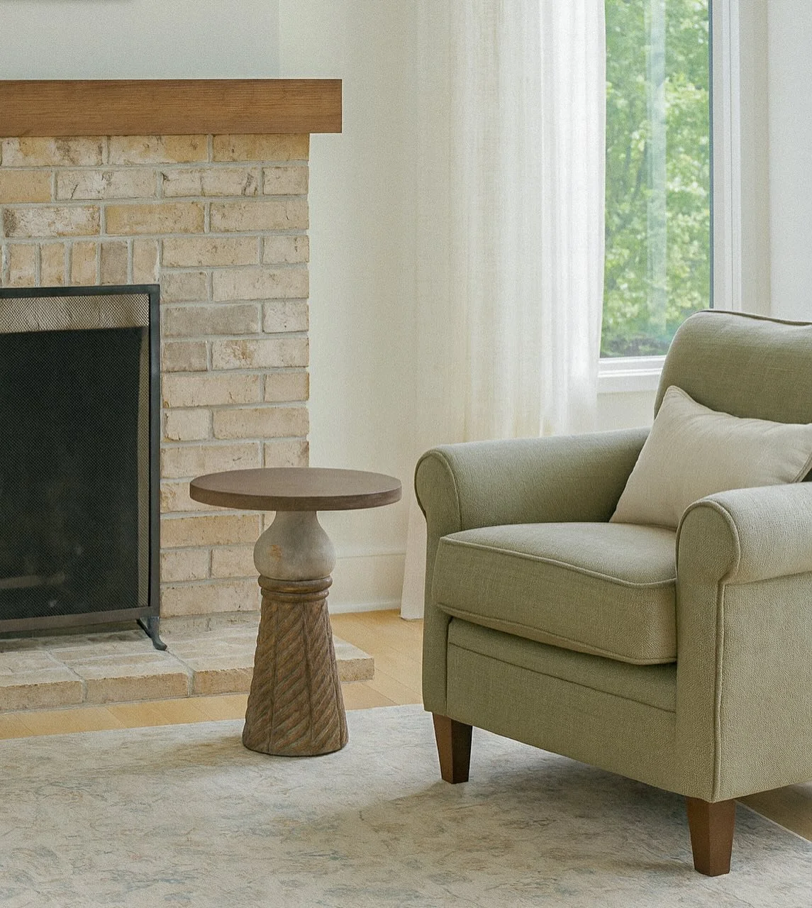 A touch of crafted charm! The Tassel Accent Table blends sculptural carving with a softly weathered finish&mdash;bringing warmth, texture, and artisanal character to the room. A small piece that adds a beautifully grounded presence. ✨

#BlissStudio #