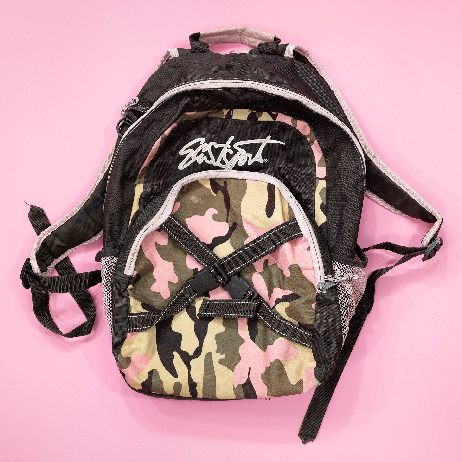 Pink Camouflage Backpack