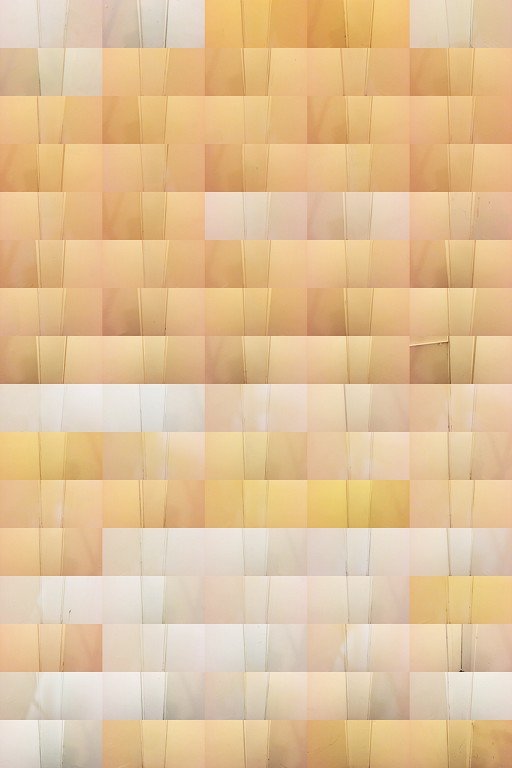 A grid of warm-toned colors. 