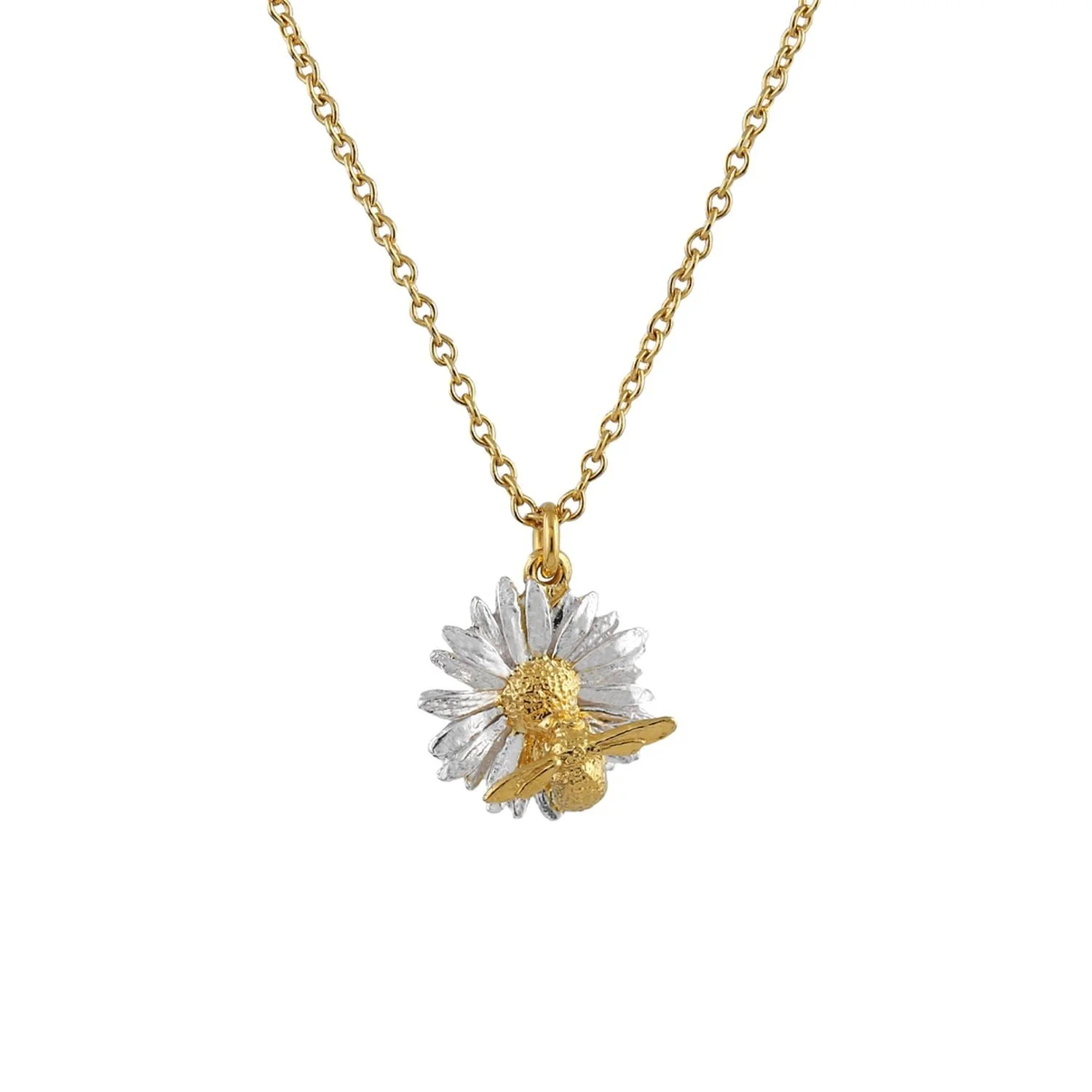 Daisy Necklace with Teeny Weeny Bee