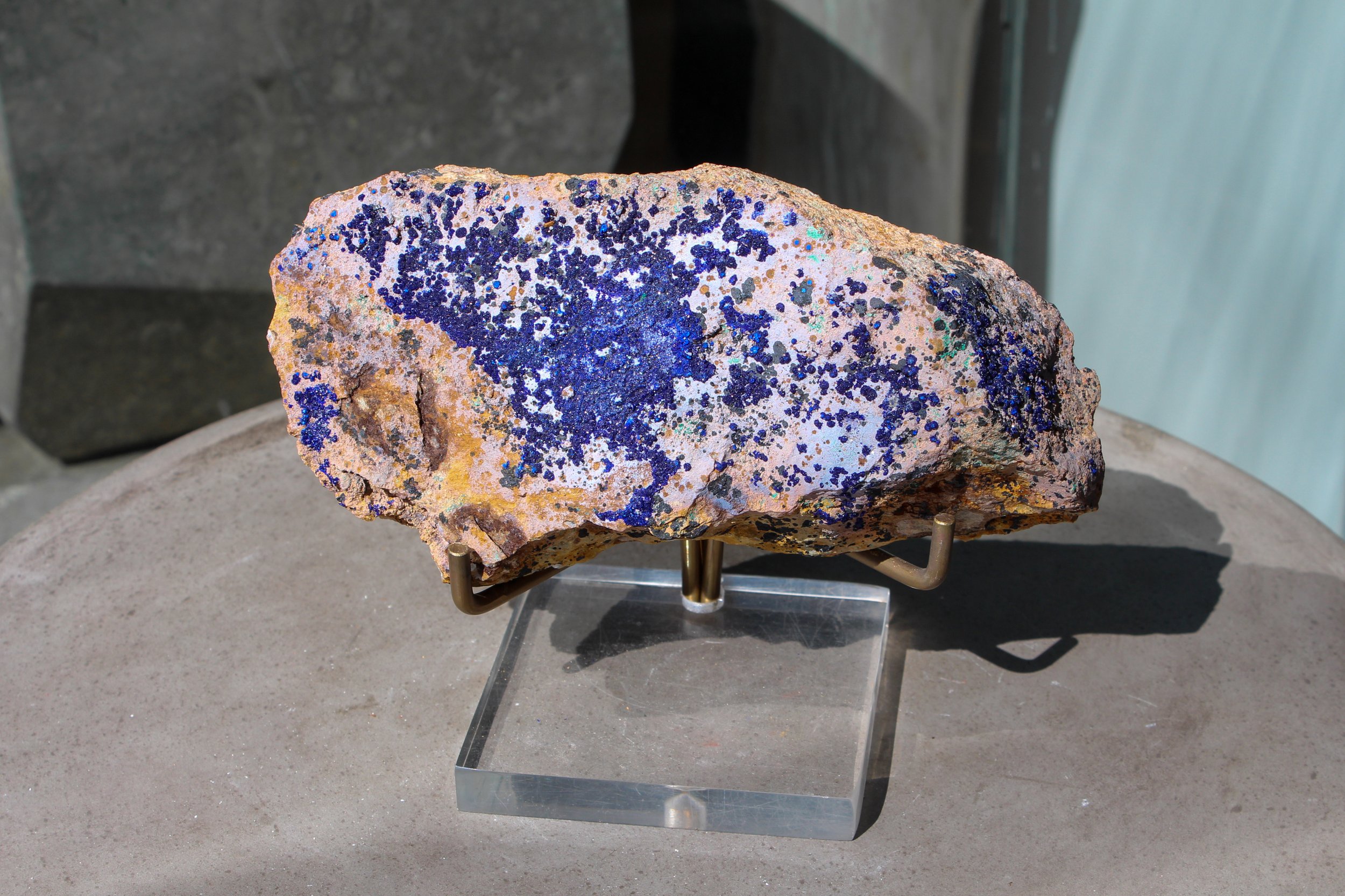 Azurite with Malachite