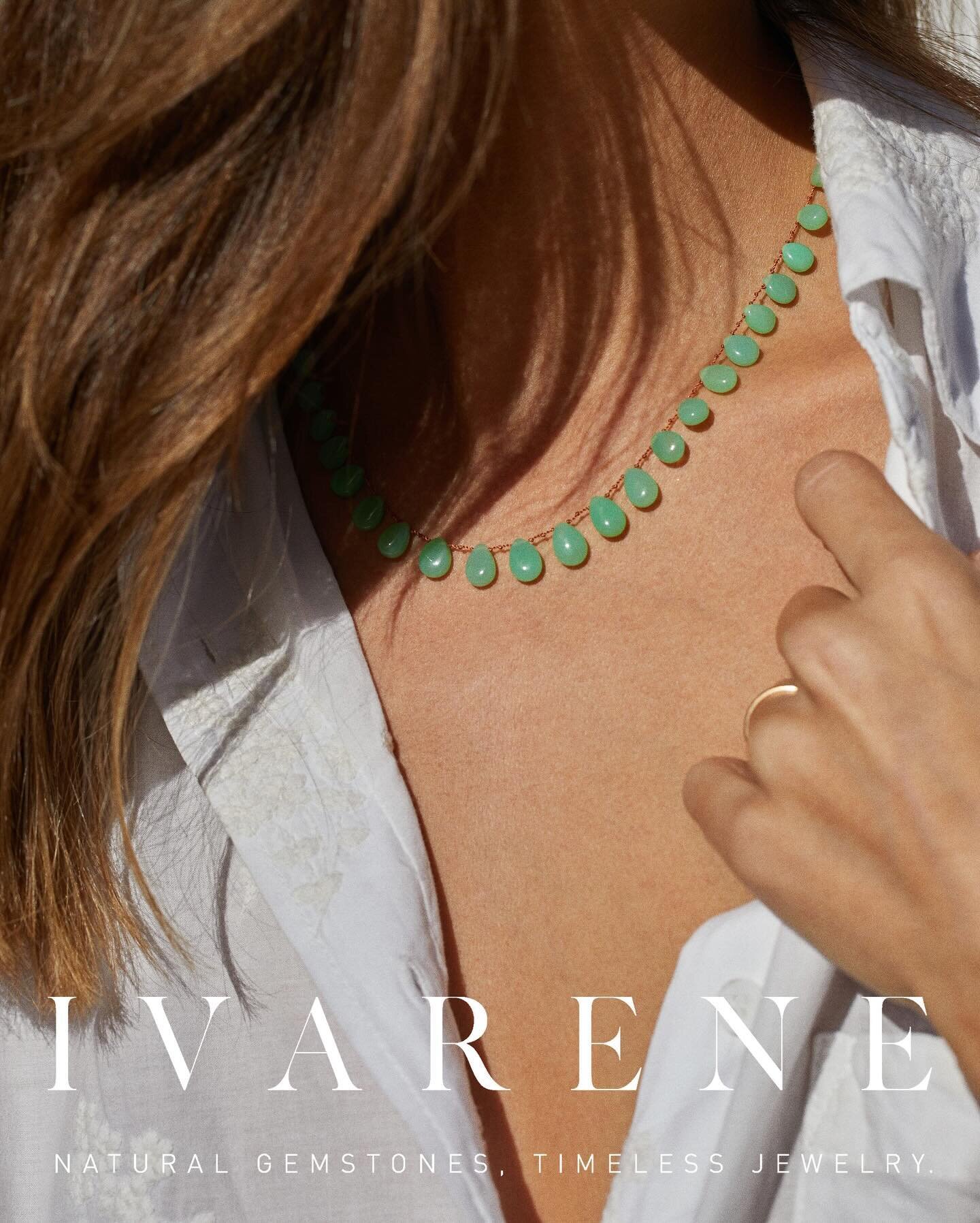 We are so excited to introduce @ivarenegems from Paris 🇫🇷! The meticulously selected vibrant and untreated semiprecious stones are hand strung on a silky nylon cord and held together by a 14k gold filled clasp. This technique creates the illusion o