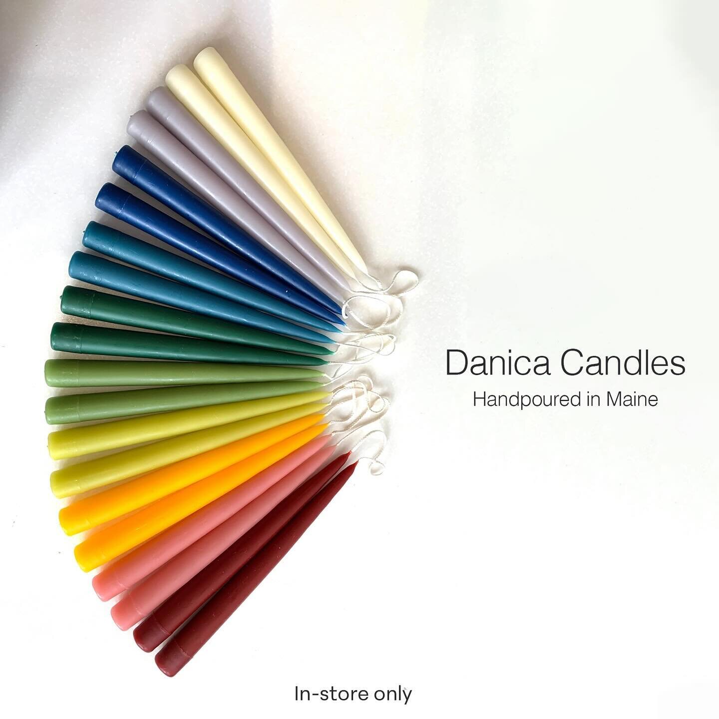Danica Design creates hand-poured dripless tapered candles in today&rsquo;s color palettes. In-store only. #nyc #uws #danicadesigncandles #poetryofmaterialthings