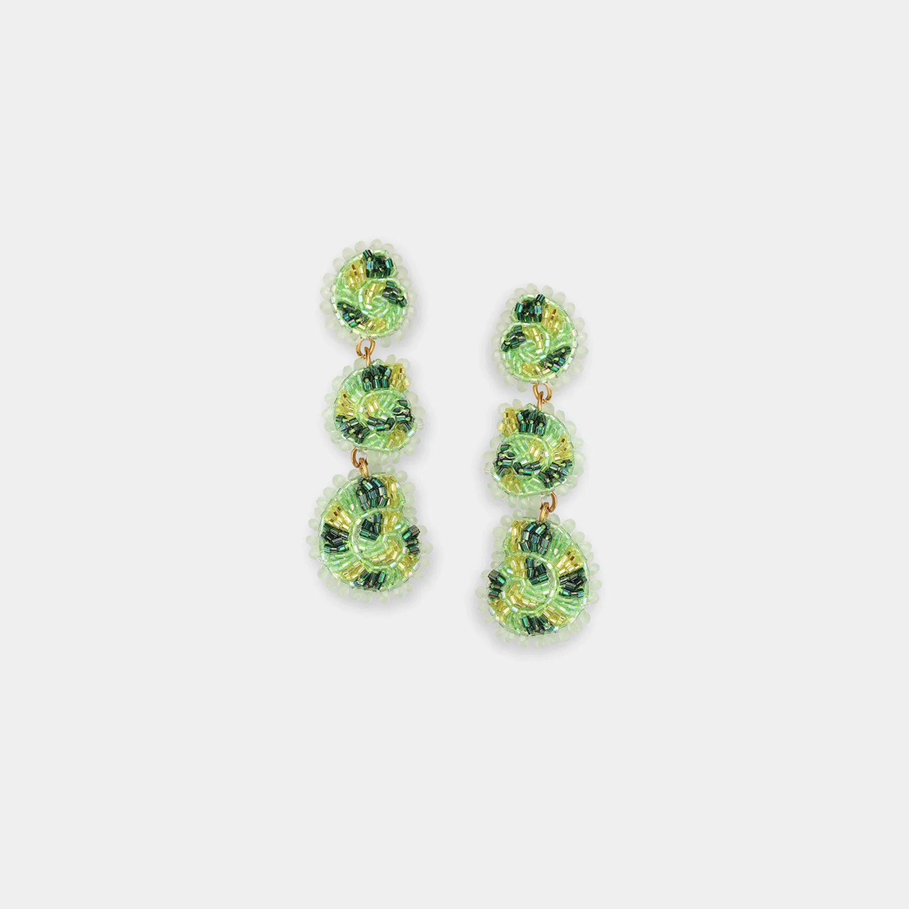 Olivia Dar - Green figari earrings
