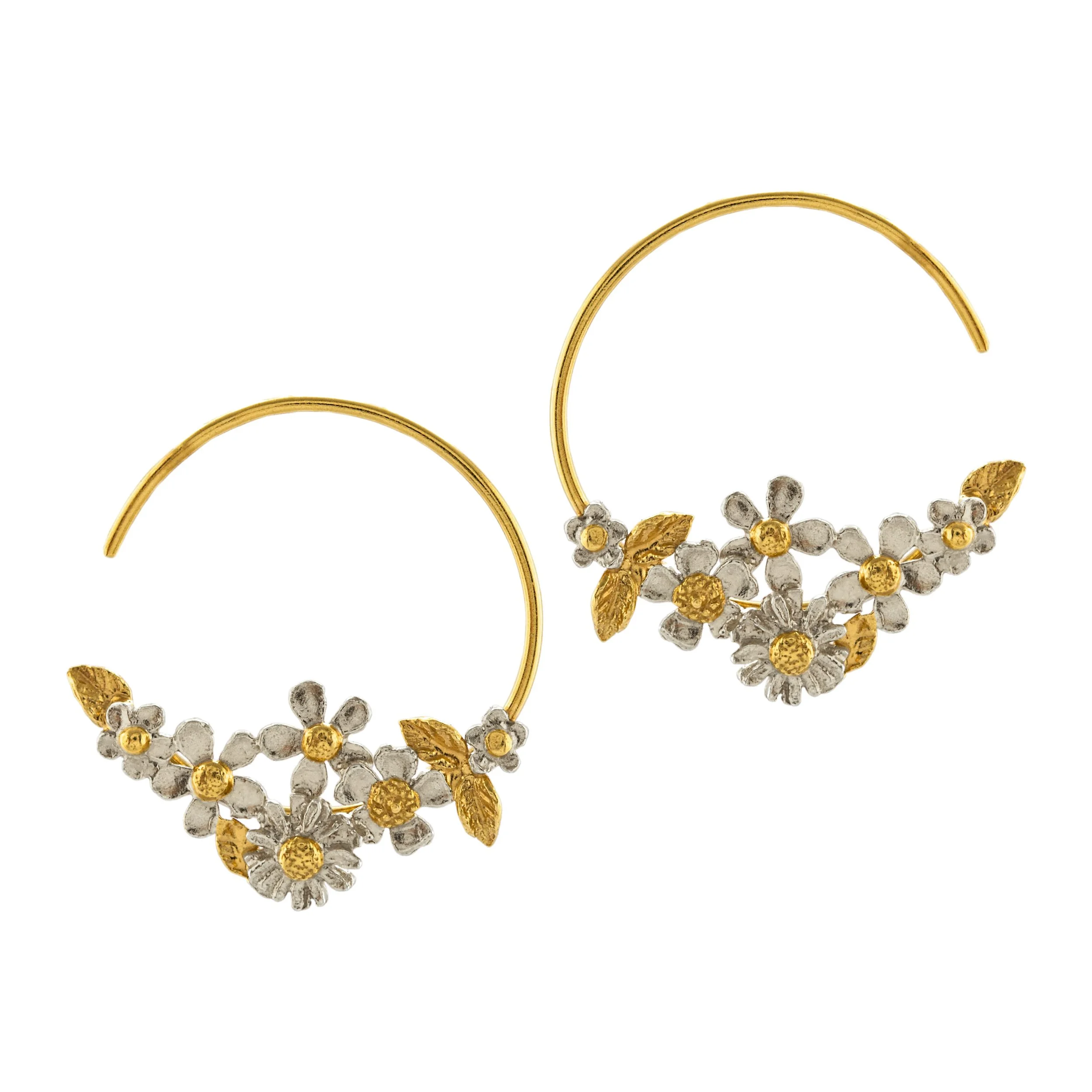 Alex Monroe - Posy Bloom Hoop Earrings