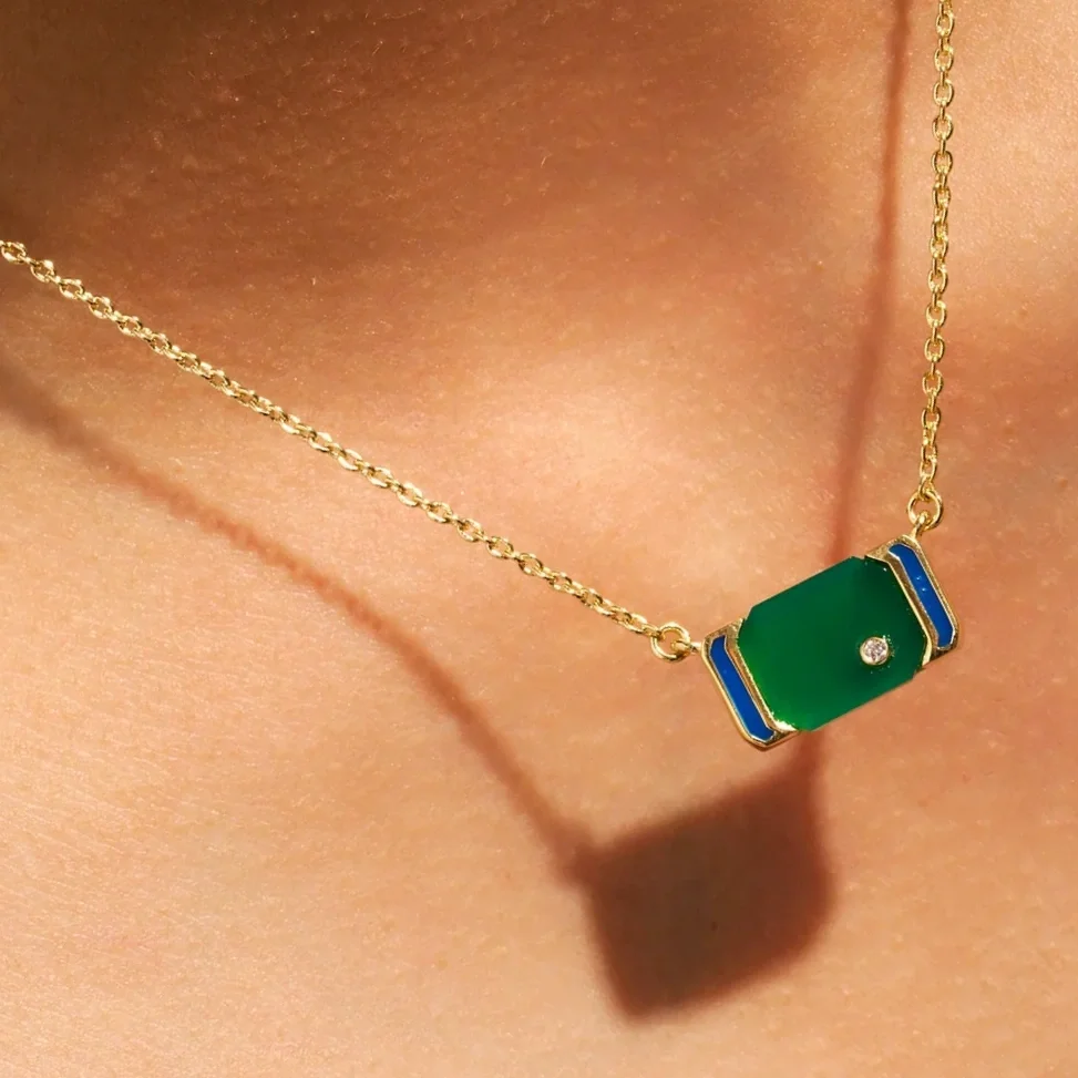 Be Maad - Berry Necklace - Green Onyx