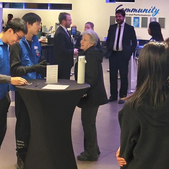 Concertgoers mingling at the Sounds Like Alberta concert.