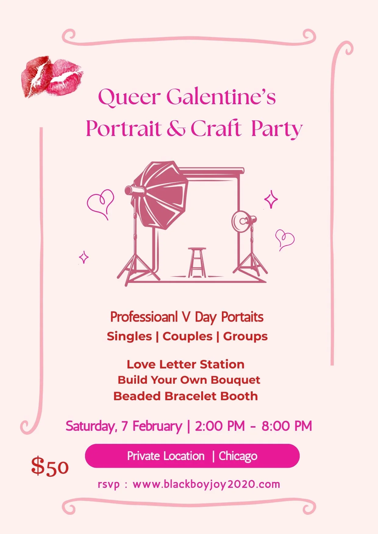 Queer Galentine Portrait and Craft Party