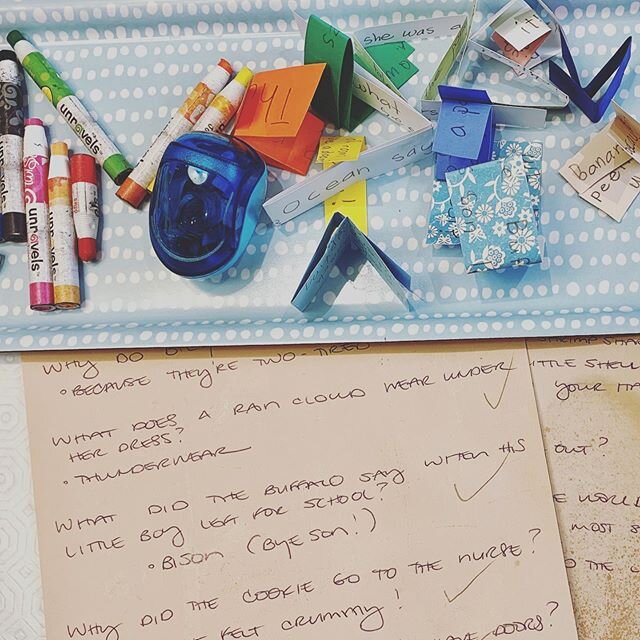 If you need a simple idea that involves kindness, literacy and...busyness, get your 7+ year old making a joke jar for a friend or elderly neighbour. We didn&rsquo;t have a joke book handy and I needed my laptop for a zoom so I scribbled out some insp