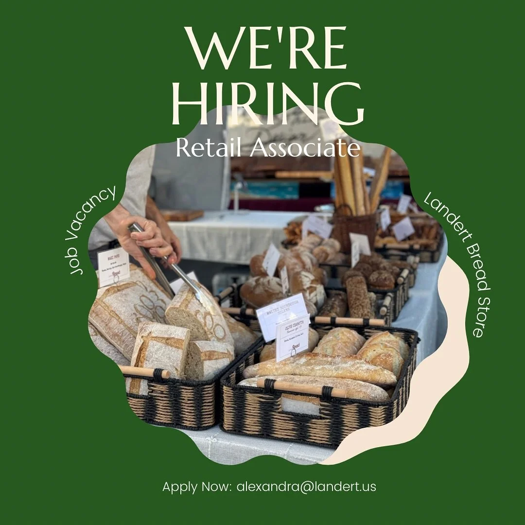 Now hiring! ✨

Landert Bread Store is looking for a morning team member Tuesday&ndash;Friday.🥐

Join our Landert Bread family and be part of an environment filled with great people, great energy, and great European bread.

Interested? Send us a DM t