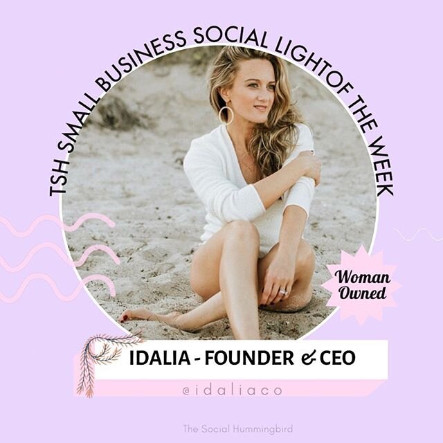 WOMAN OWNED 💪🏽💗 This weeks Social Light Highlight is Idalia, owner and ceo of @idaliaco ✨&rdquo;Quality and craftsmanship are always top of mind for Idalia, as she wants her clients to know they are getting a finely made piece, in the most sustain