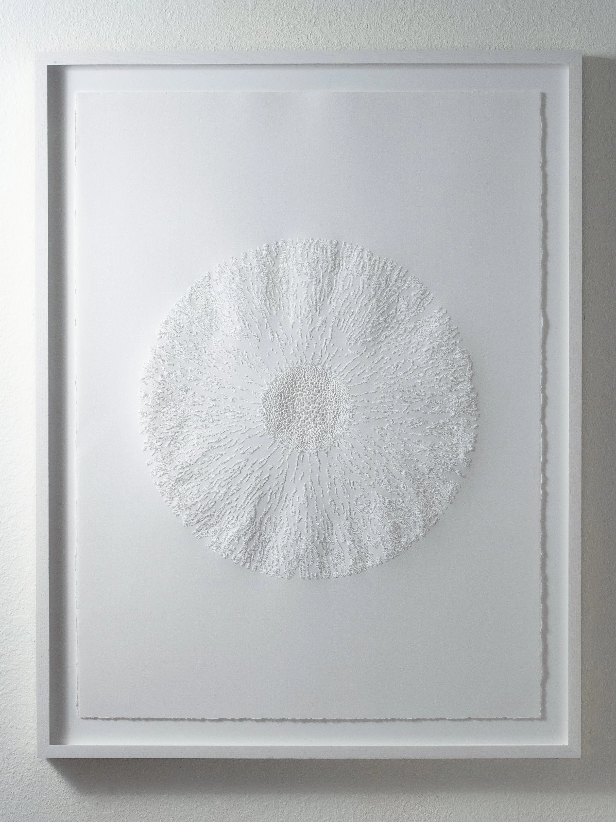 Mining the Moon Series V
Punctured paper
26" x 33.5" x 1.5" framed
2025