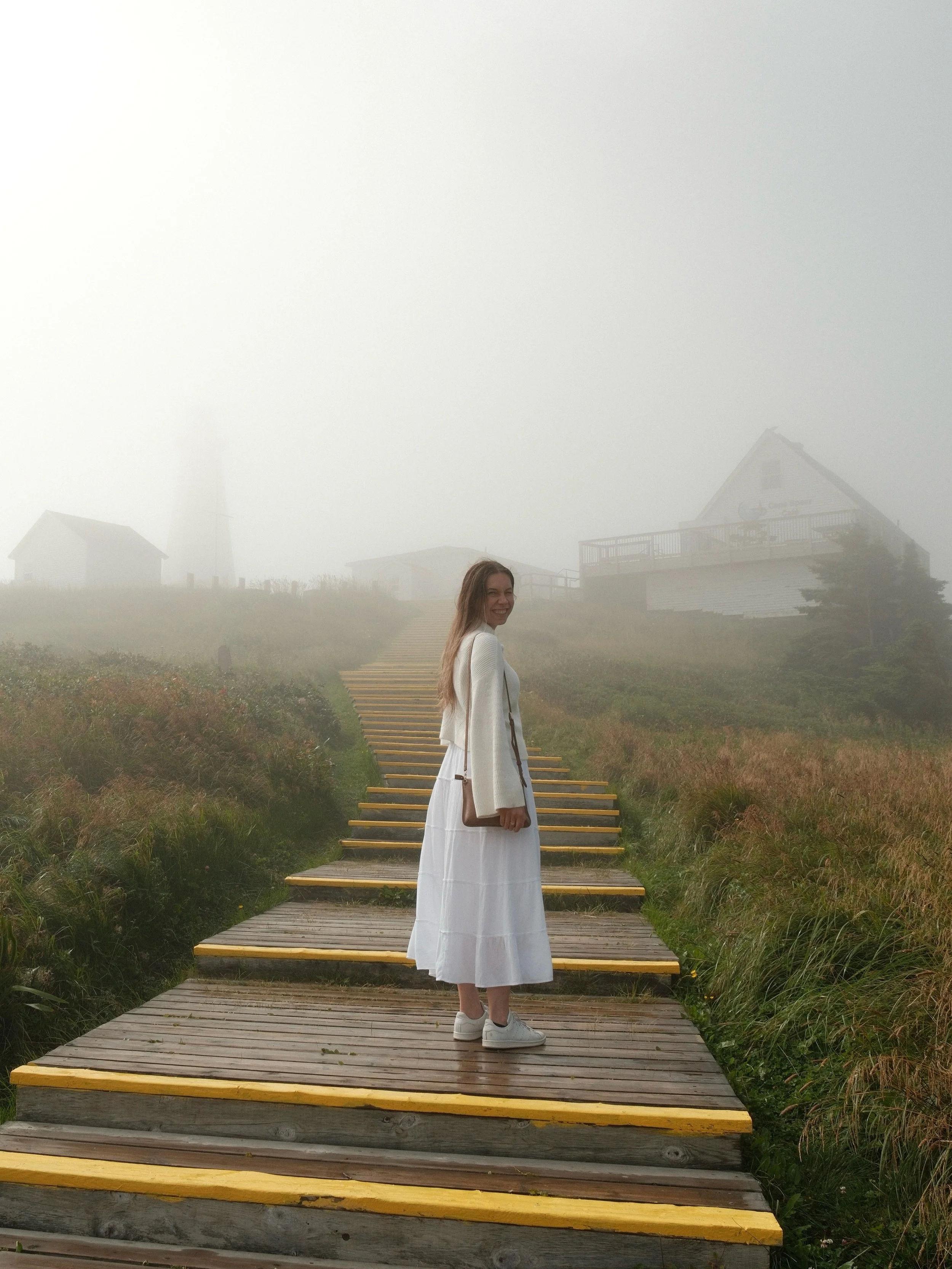 windy + foggy at the most eastern point of north america, cape spear 🤍🌊 newfoundland captured on fujifilm part 1.