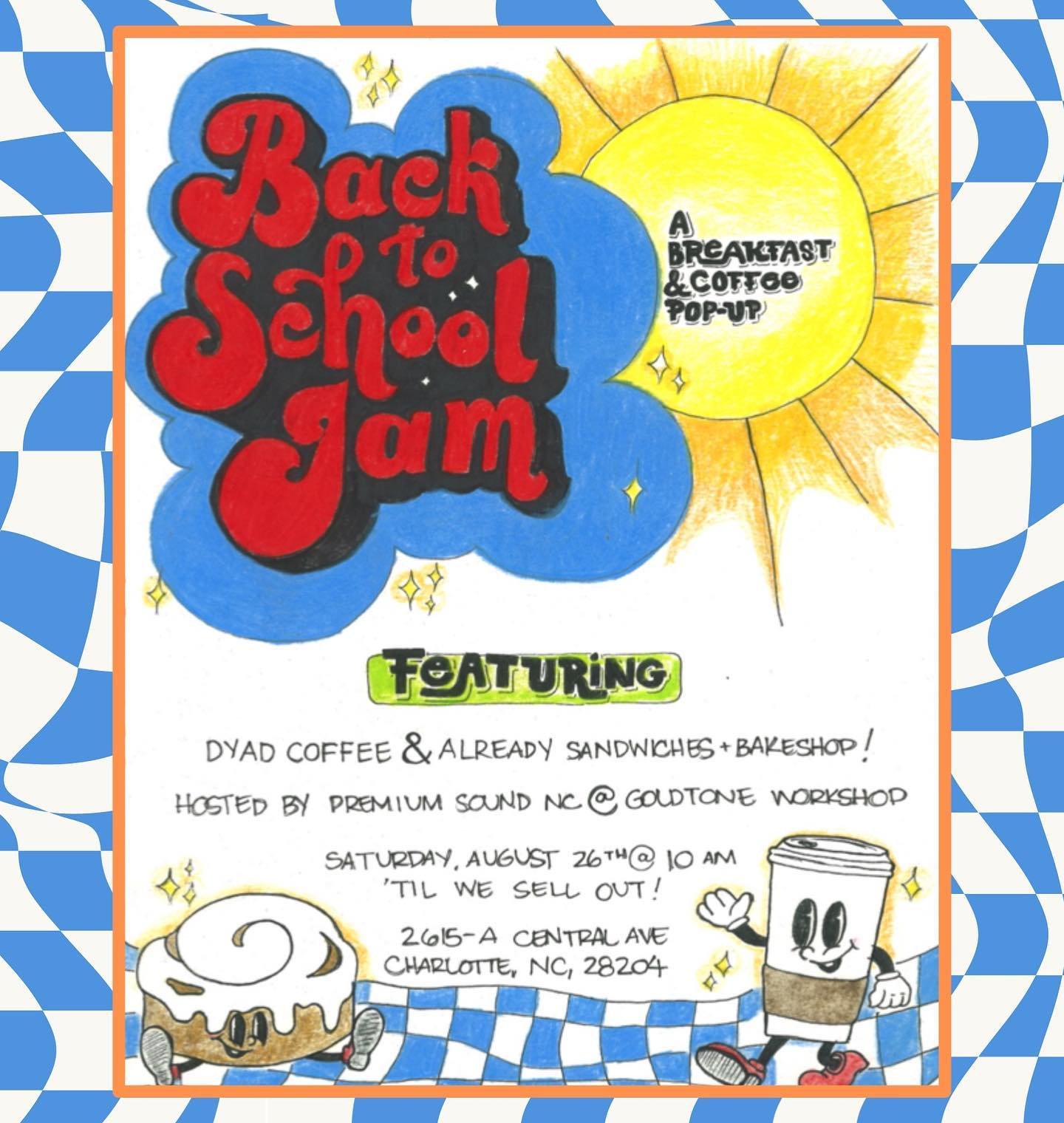 @alreadysammies and @dyadcoffee are about to redefine modern breakfast in your friendly neighborhood guitar and record store. come by @goldtonewkshp / @premiumsoundnc this Saturday 8/26 10 AM - until they run out. 2615 central Ave. They&rsquo;re migh