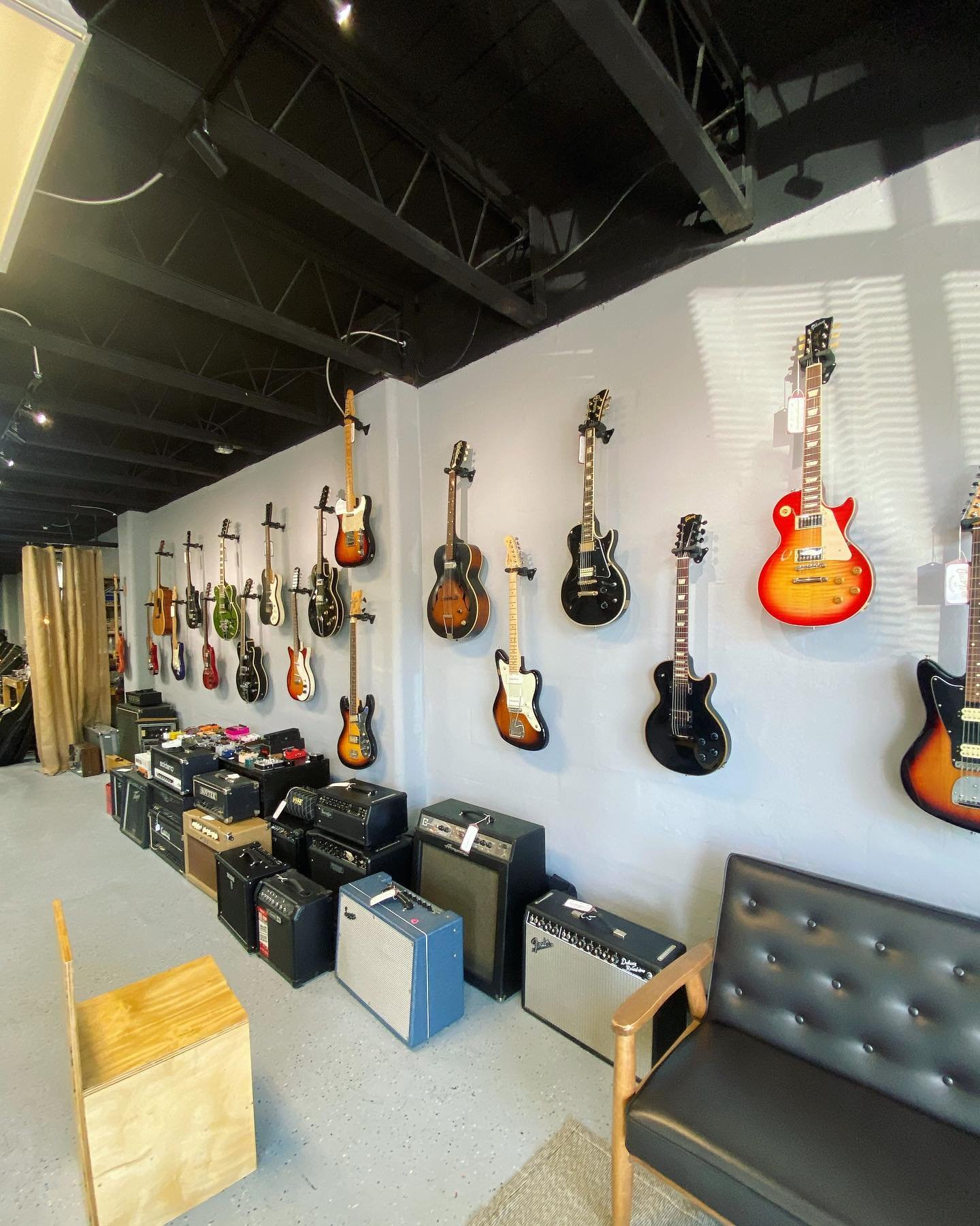 Rearranging a bit. We have a lot of things that make cool noises or record cool noises in just about every price range. Come through and see what sounds best for your next project and buy some @premiumsoundnc records for inspiration. As always, Guita