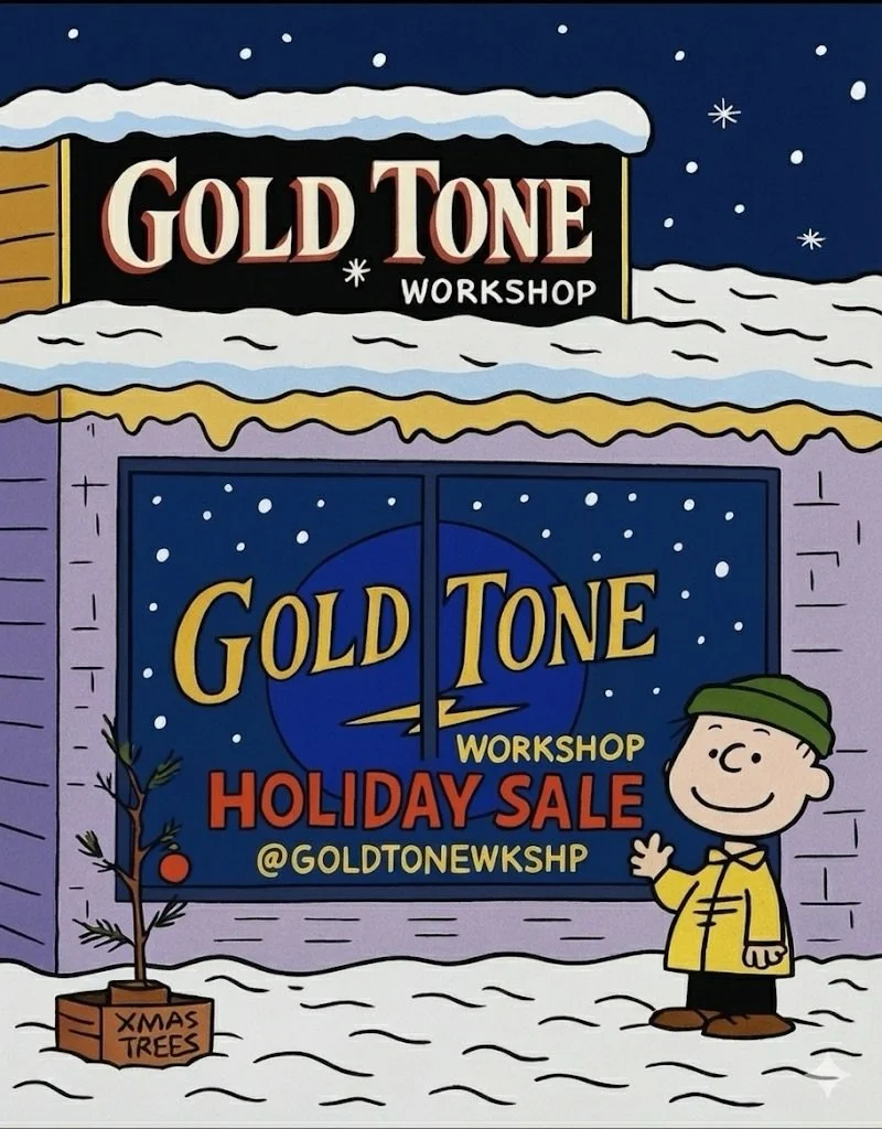🚨🎄HOLIDAY SALE! 

Gold Tone Workshop eGift cards are 20% off for a limited time! Link to online gift cards in b!o, or make sure to snag one at the shop. 

Discount applies until December 23rd ❄️ 

#charlottenc #cltmusic #charlotte