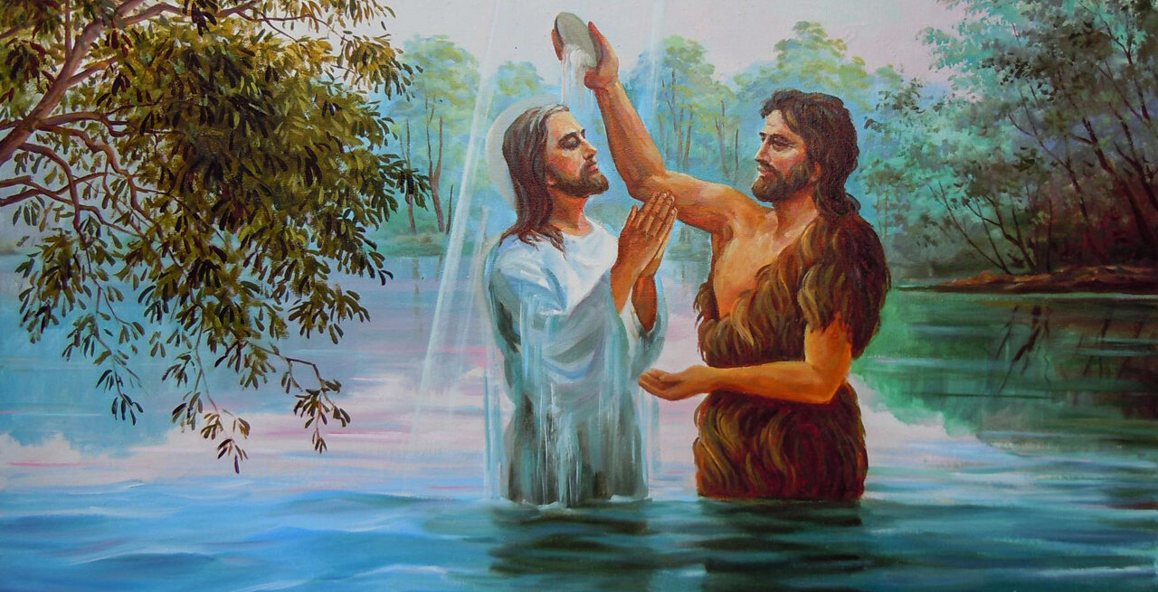The Holy Spirit descends on Jesus at His Baptism
