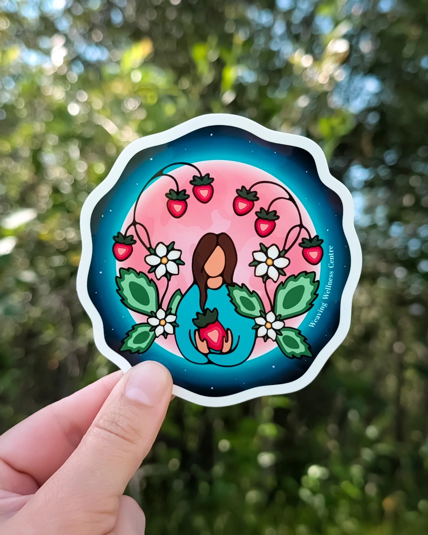 Waterproof Sticker: Strawberry Moon
