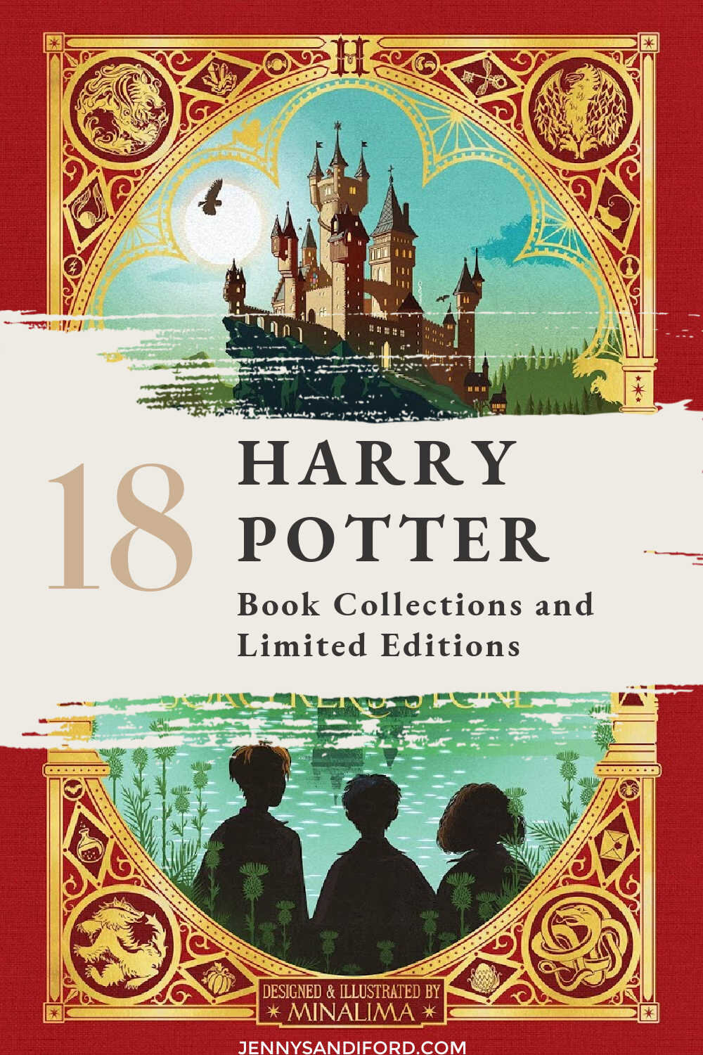 Harry Potter Hardback Illustrated Collection Book Box Set by J.K. Rowling