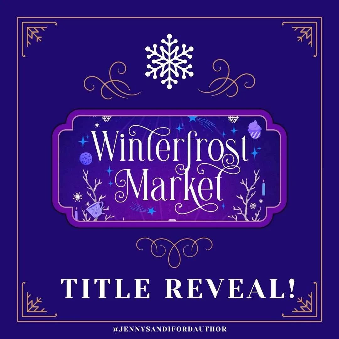 ✨❄️Title Reveal for my next book!❄️✨

☕Introducing Winterfrost Market, the first installment in my upcoming Tales of Midwinter Haven series&mdash;a cozy holiday fantasy set in a magical new land.

Each book in the series will feature new characters a
