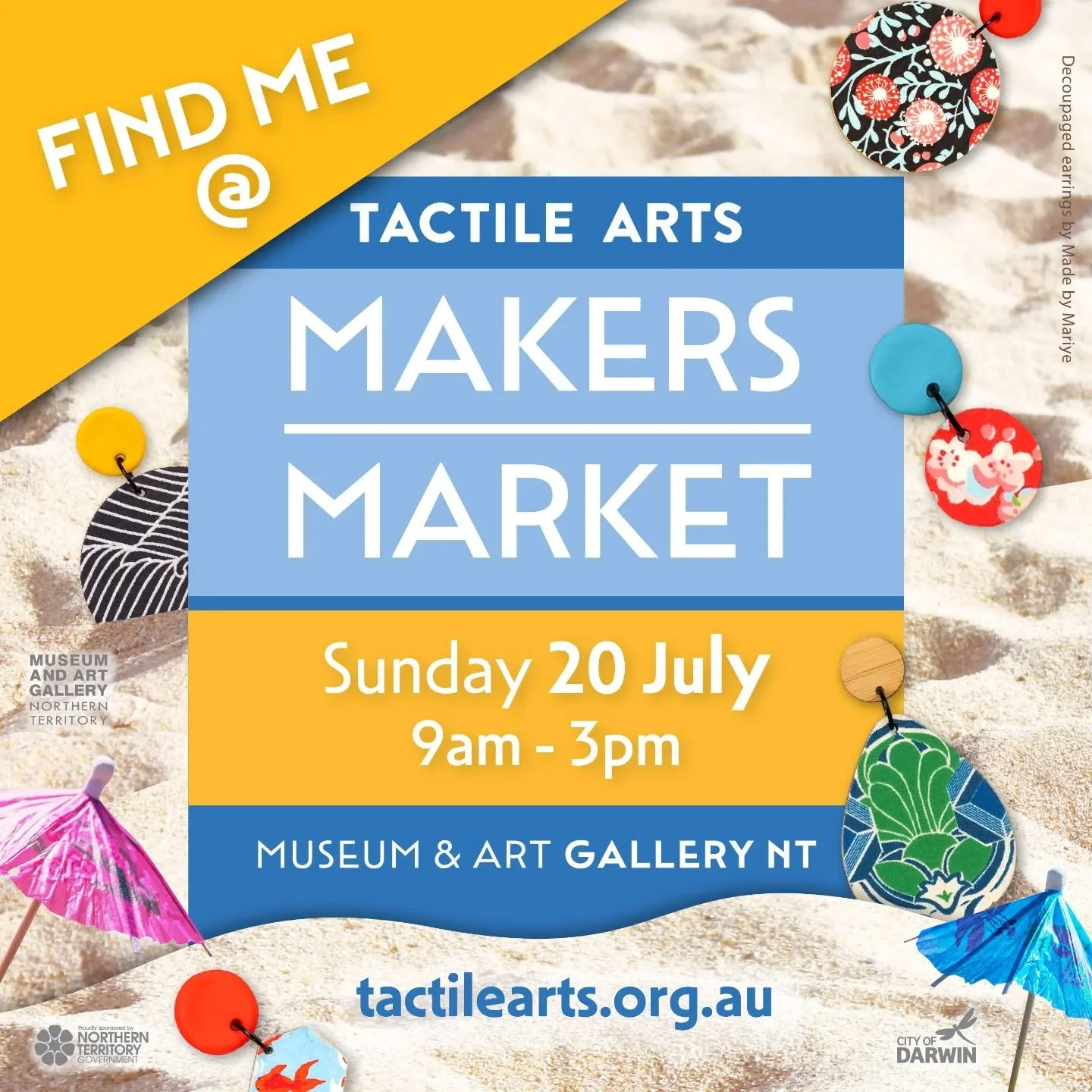 🏝️I'll be at the Tactile Arts Makers Market this Sunday with my books, bookmarks, and tote bags! @tactilearts

Come say hi and browse all the beautiful handmade art and crafts on the waterfront lawn at the Darwin Museum.

🕘 When: 9am&ndash;4pm, Sun