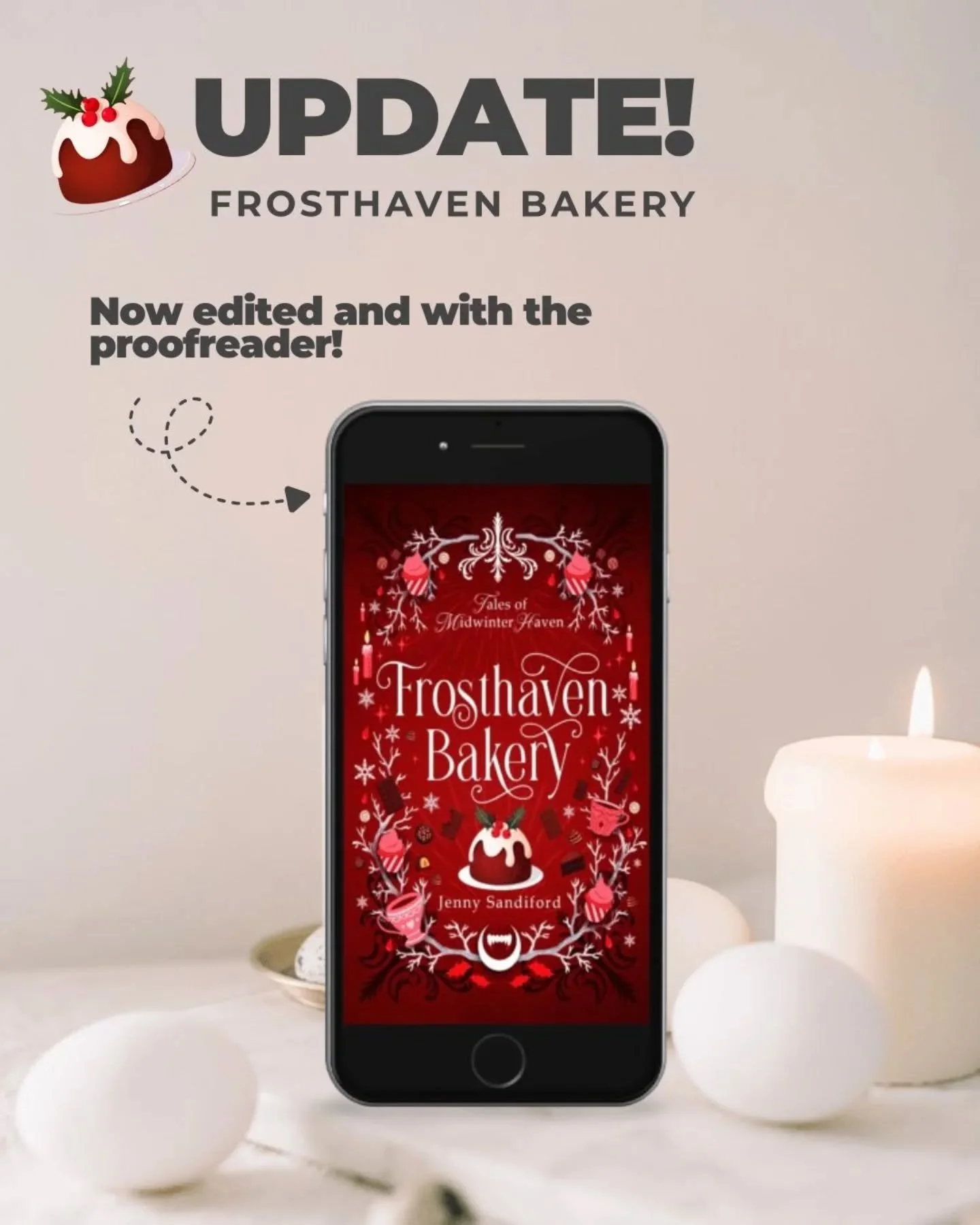 ❄️ I&rsquo;m happy to share that all the edits for Frosthaven Bakery are complete, and it&rsquo;s now with the proofreader!

🍫Keep an eye out for Advanced Reader Copy announcements next week. ARCs will be available on NetGalley, so if you&rsquo;re n