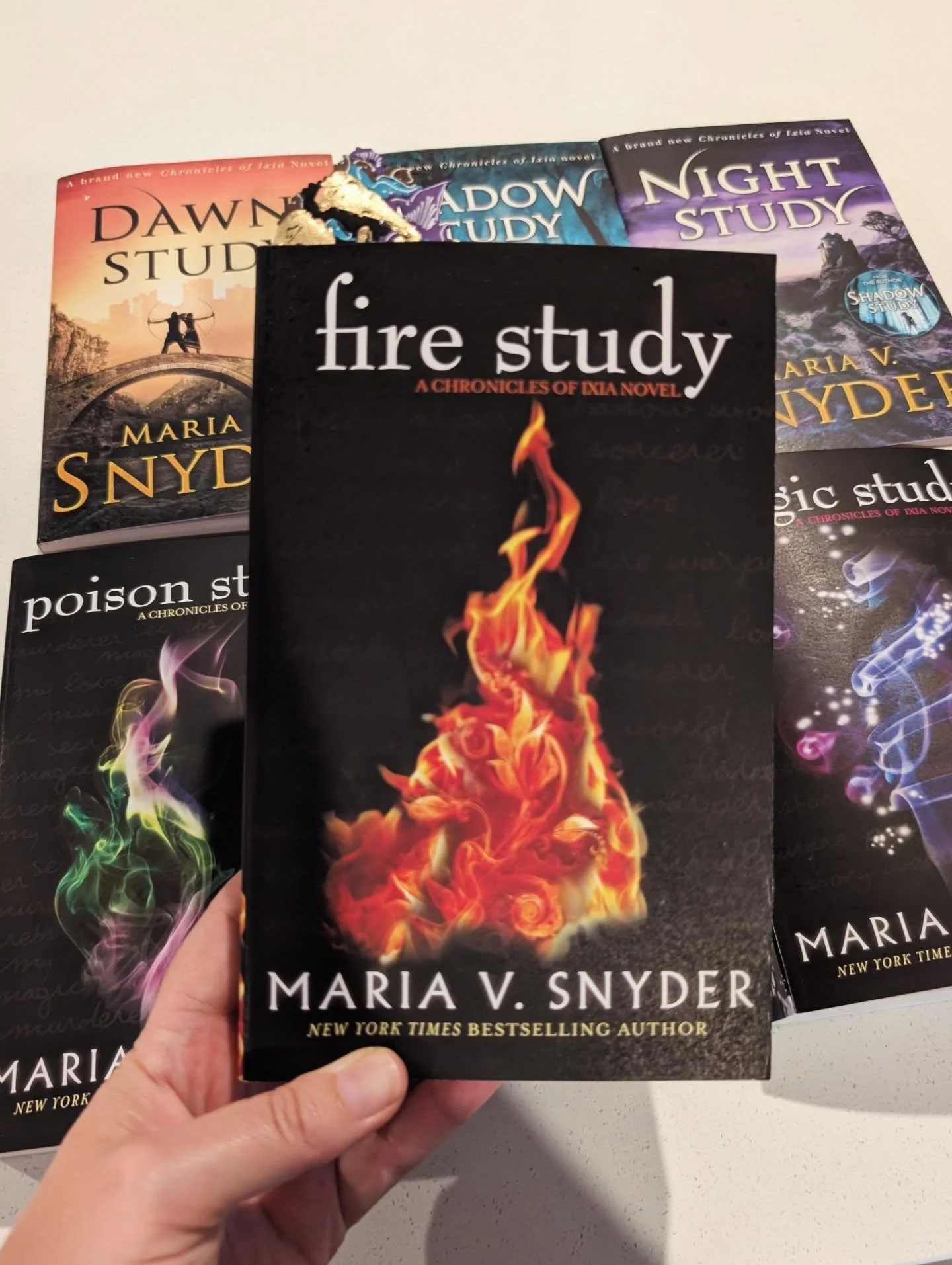 🔥 Fire Study by Maria V. Snyder - one of my current reads.

Have you read this series???! I don't know how I've never read these books. They are amazing and I'm addicted! 

I seriously don't know how I missed reading these before. Highly recommend i