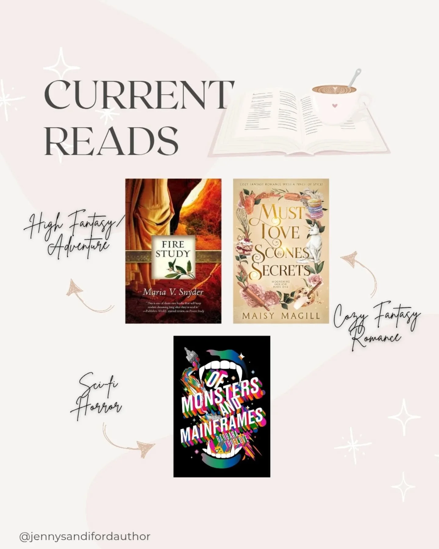 ✨My current reads! 

I'm loving all of them so far. Although Monsters and Mainframes is certainly one of the strangest books I've read in some time.

Have you read any of these ones? 

#Bookstagram #booklover #bookpost #currentlyreadi̇ng #bookworm