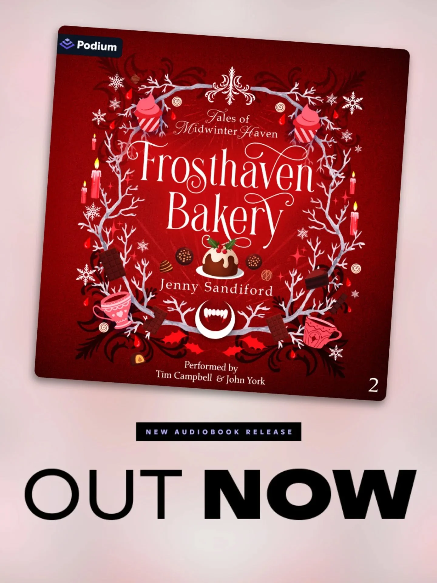 🎧 Frosthaven Bakery is now live in audiobook!

✨I&rsquo;m super excited that this cozy little story is officially out in the world in audio.

Thank you to Podium Entertainment and the amazing narrators Tim Campbell and John York. What a team! They d