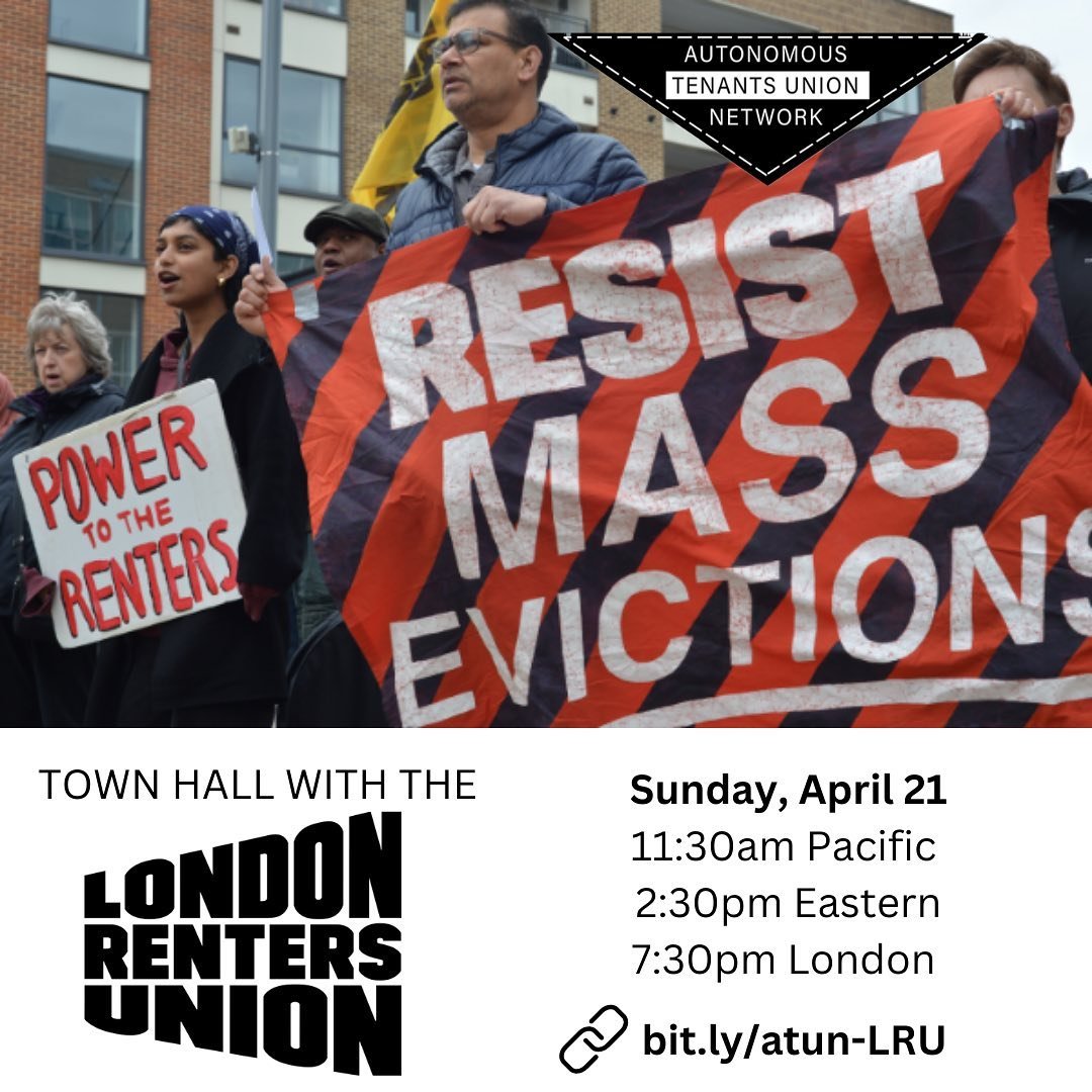 London Renters Union at five years old is the largest tenant union in the UK, with some 7000 members. This discussion will present the goals, methods, and structure of the union, along with research conducted by Jacob Stringer on the strengths and we
