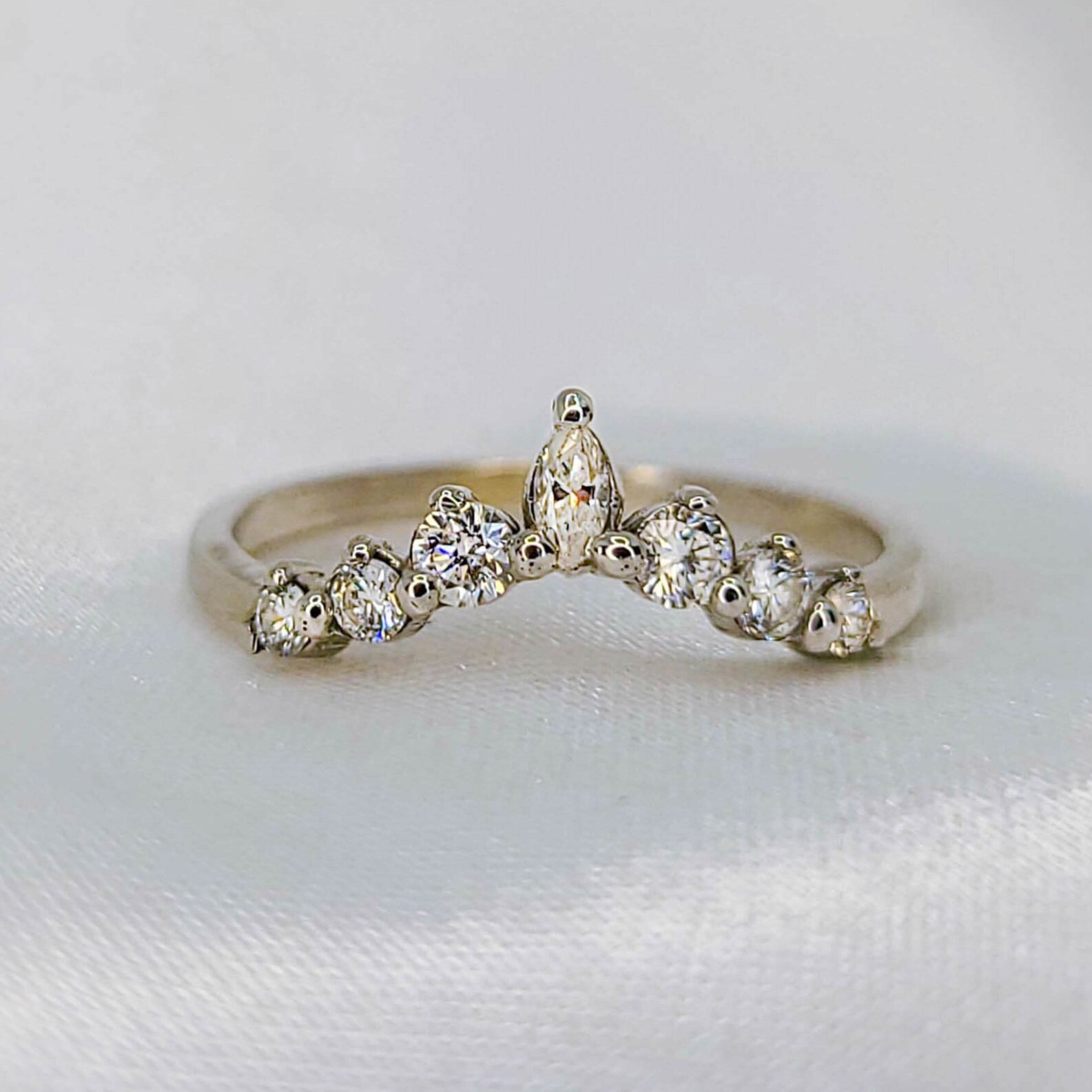 Womens Wedding Band White Gold Engagement Ring