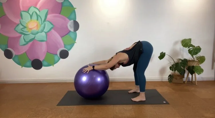 Downward Dog with a Birth Ball