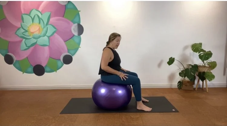 Sitting on a Fit Ball
